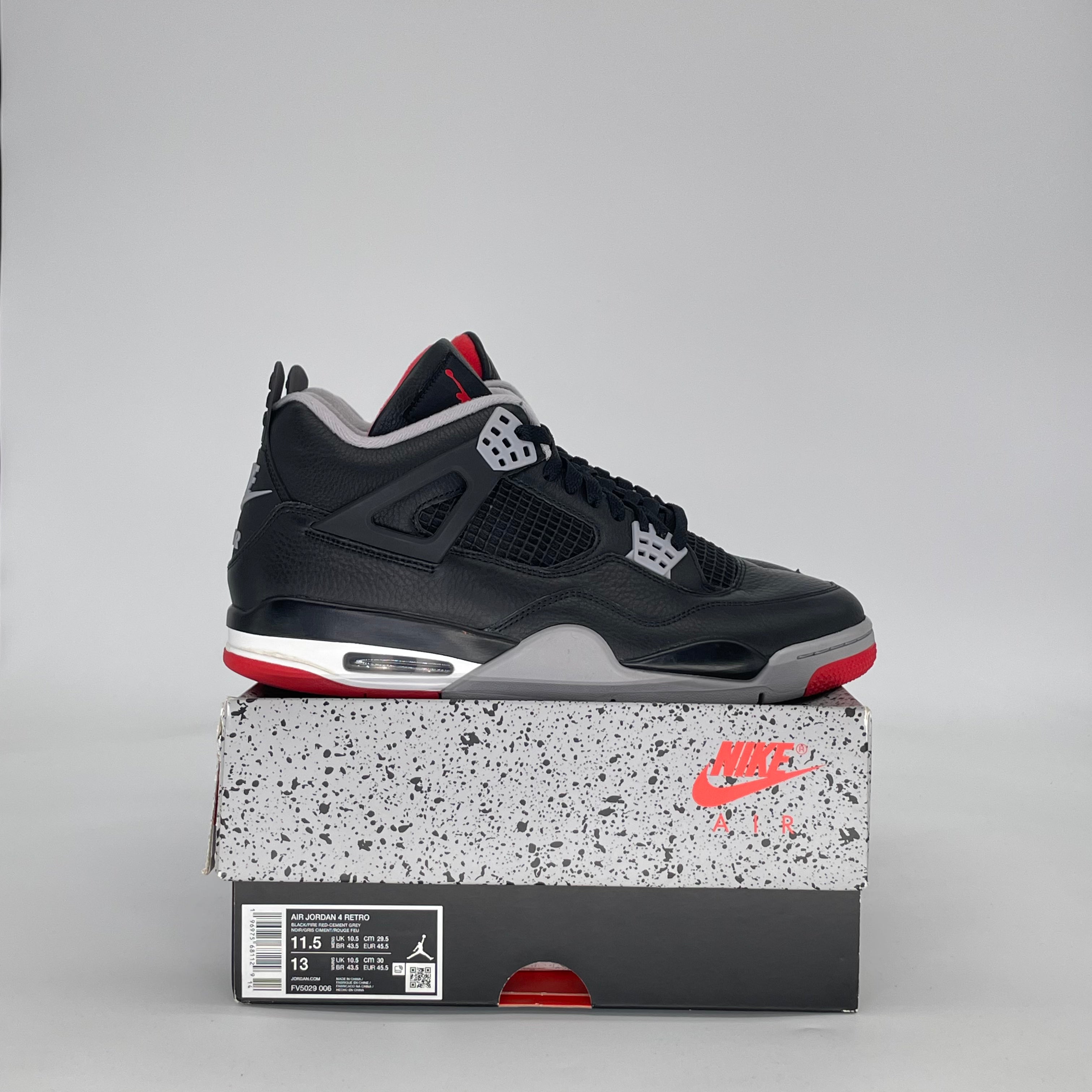 AIR JORDAN 4 BRED REIMAGINED FV5029-006 SIZE 11.5/13W