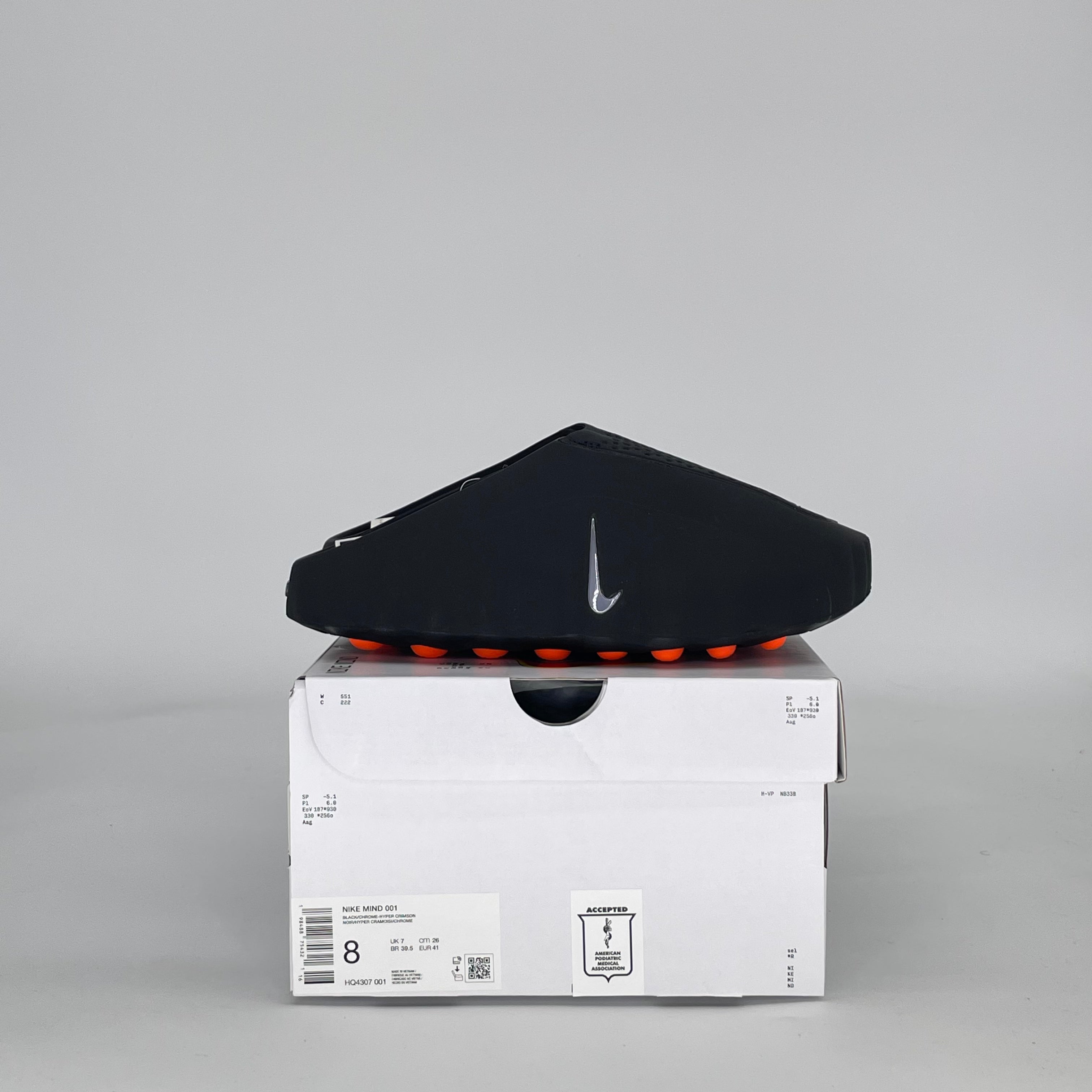 NIKE MIND 001 SLIDE BLACK CHROME HQ4307-001 SIZE 8/9.5W