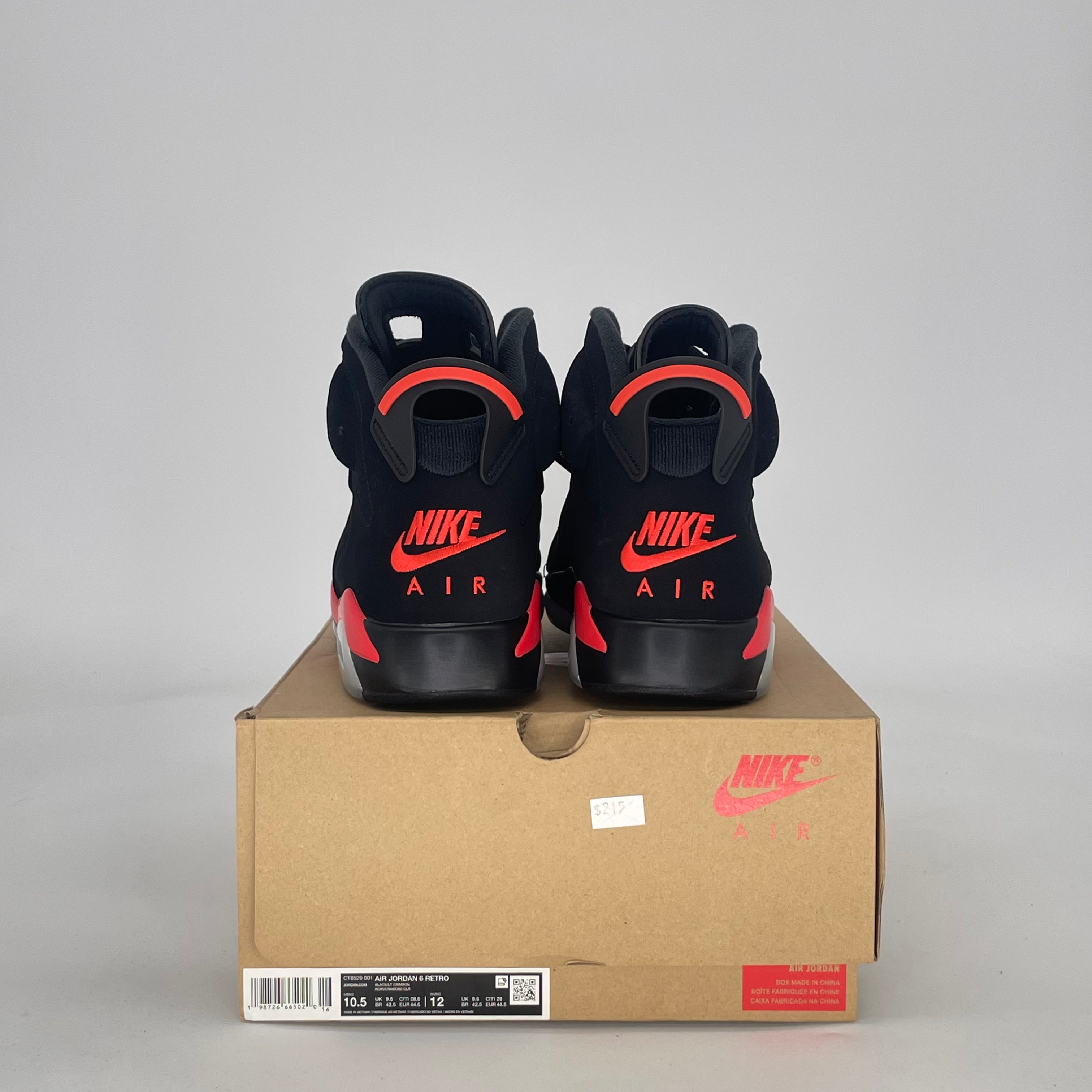 AIR JORDAN 6 INFRARED SALESMAN CT8529-001 SIZE 10.5/12W