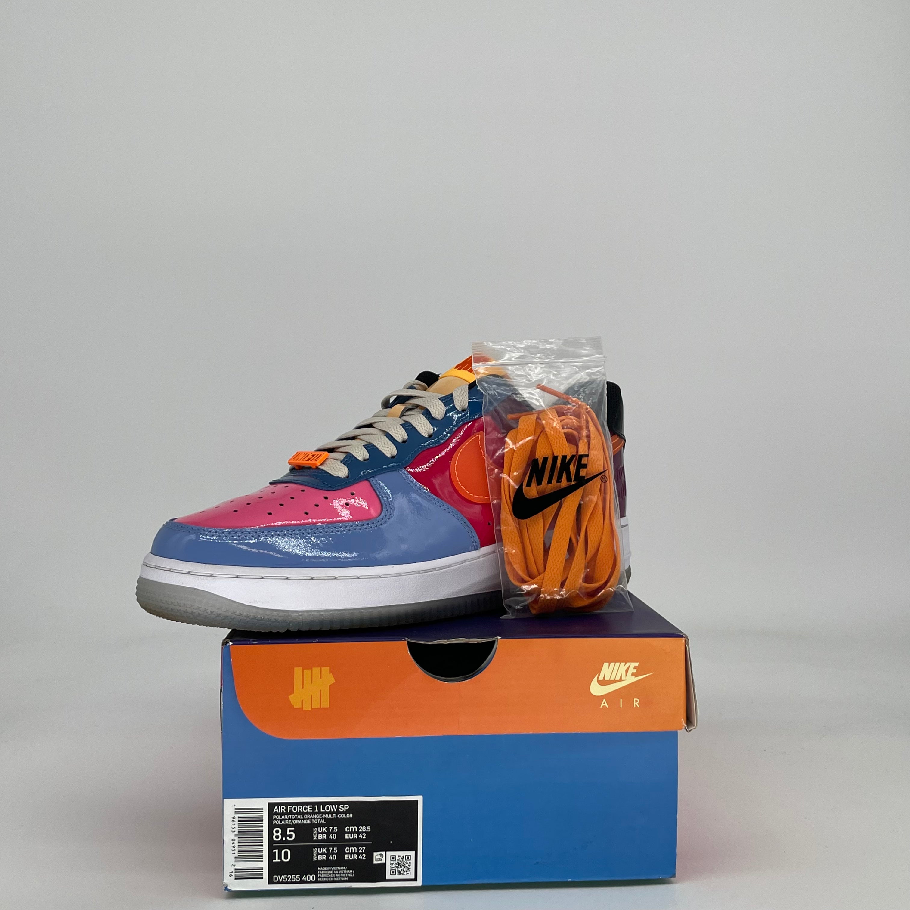 NIKE AIR FORCE 1 LOW UNDEFEATED MULTI-PATENT TOTAL ORANGE CD4991-500 SIZE 8.5/10W
