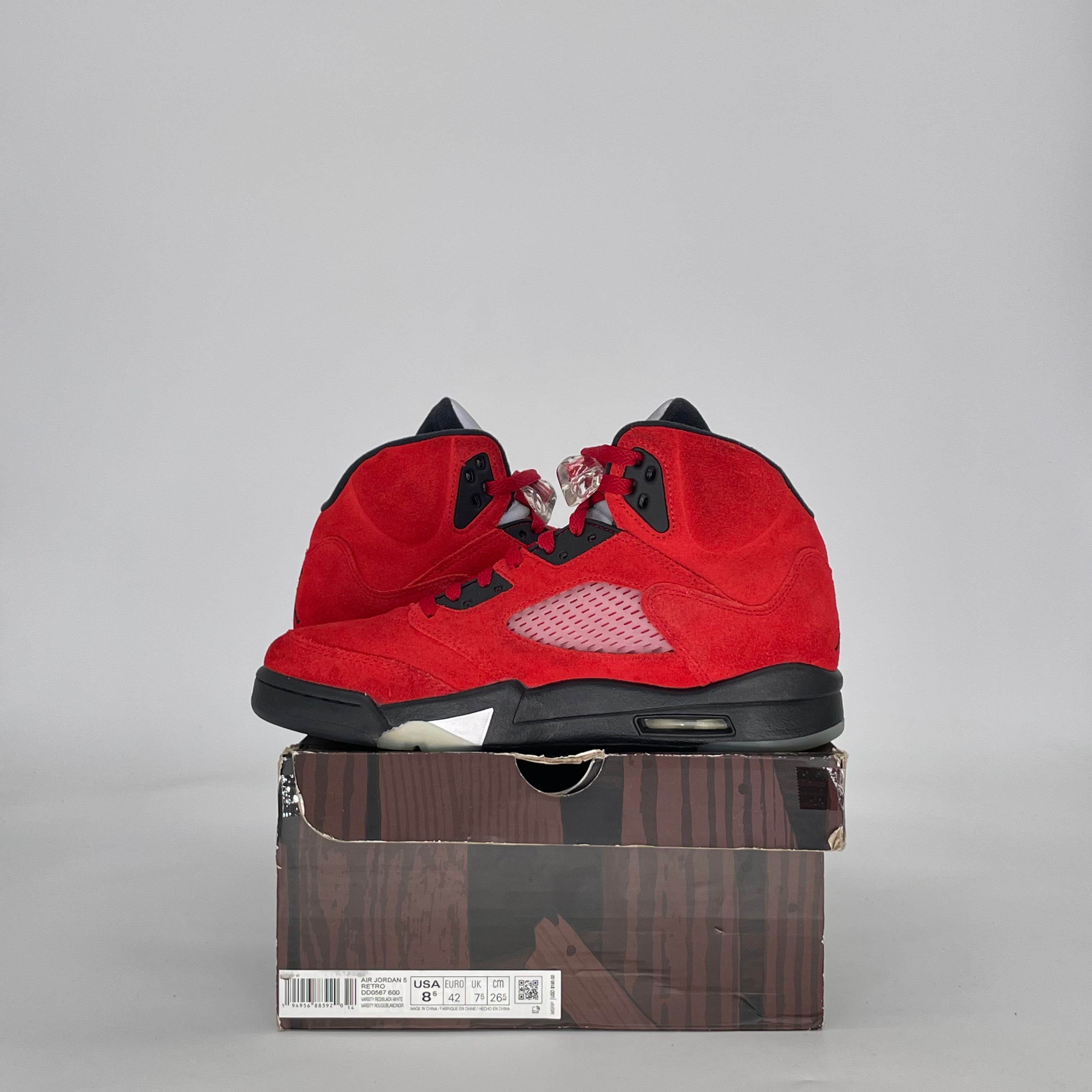 AIR JORDAN 5 RAGING BULL RED DD0587-600 SIZE 8.5/10W