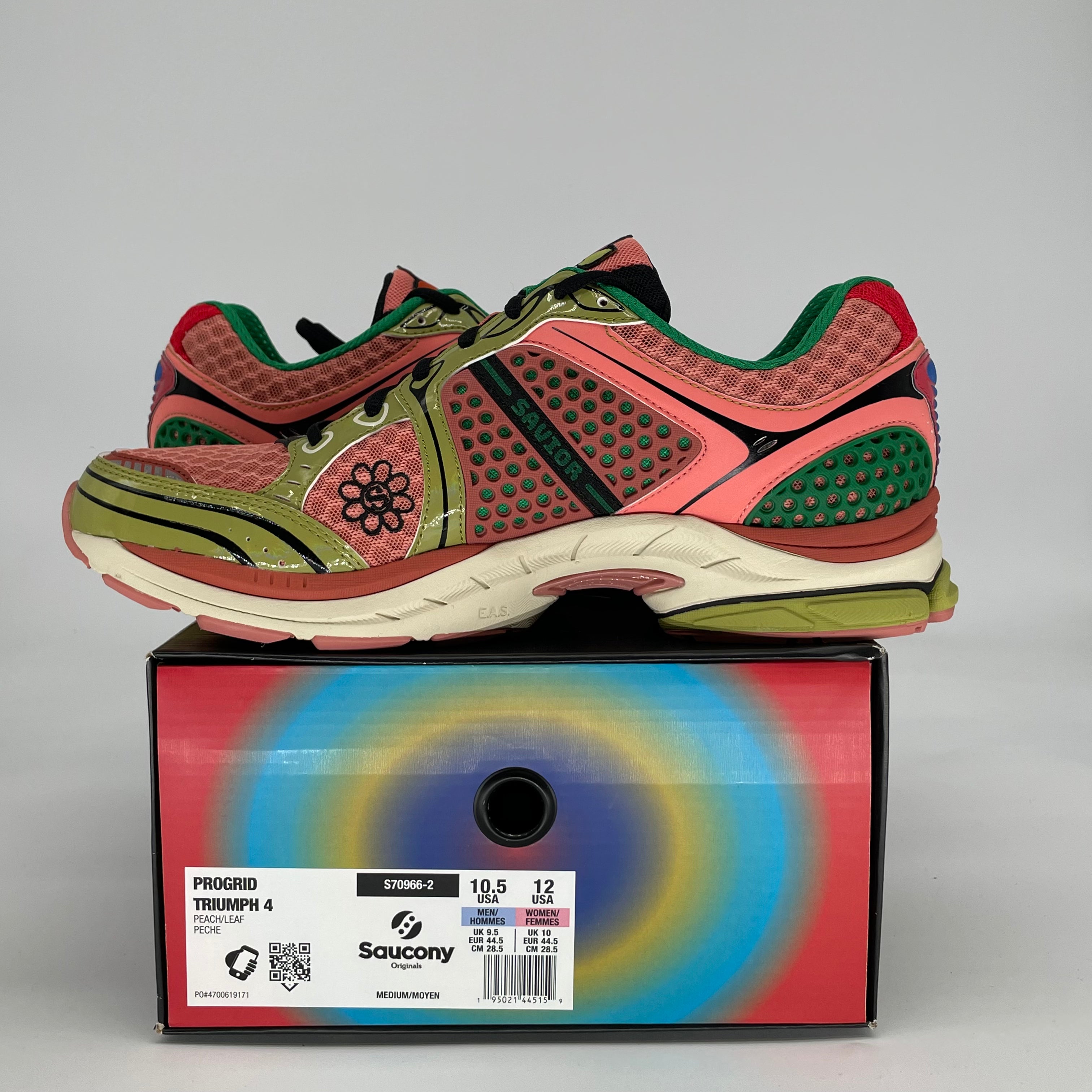 SAUCONY PROGRID TRIUMPH 4 JAE TIPS FLOWERS GROW UPTOWN VIRGINIA CREEPER S70966-2 SIZE 10.5/12W