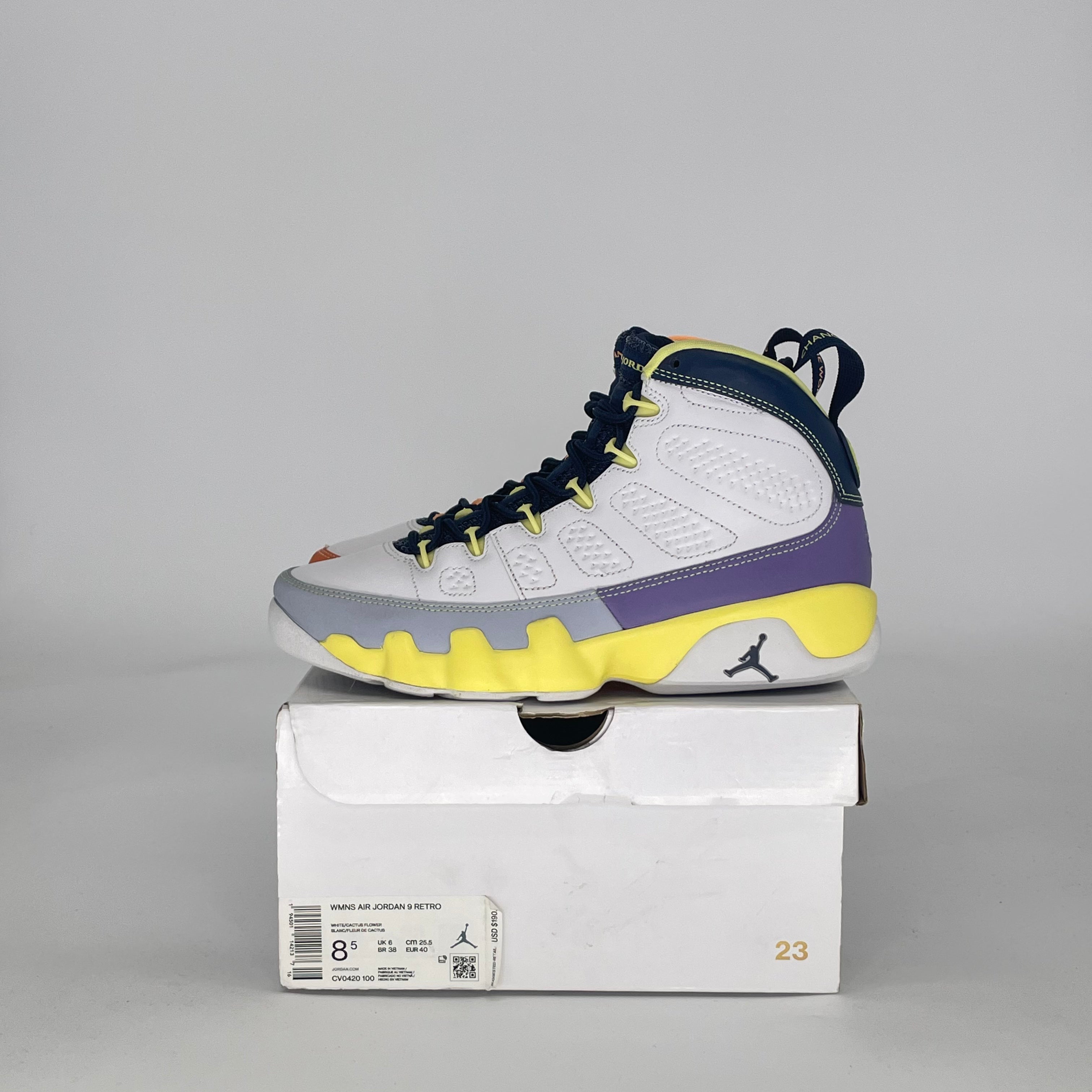 AIR JORDAN 9 CHANGE THE WORLD CV0420-100 SIZE 7/8.5W GS