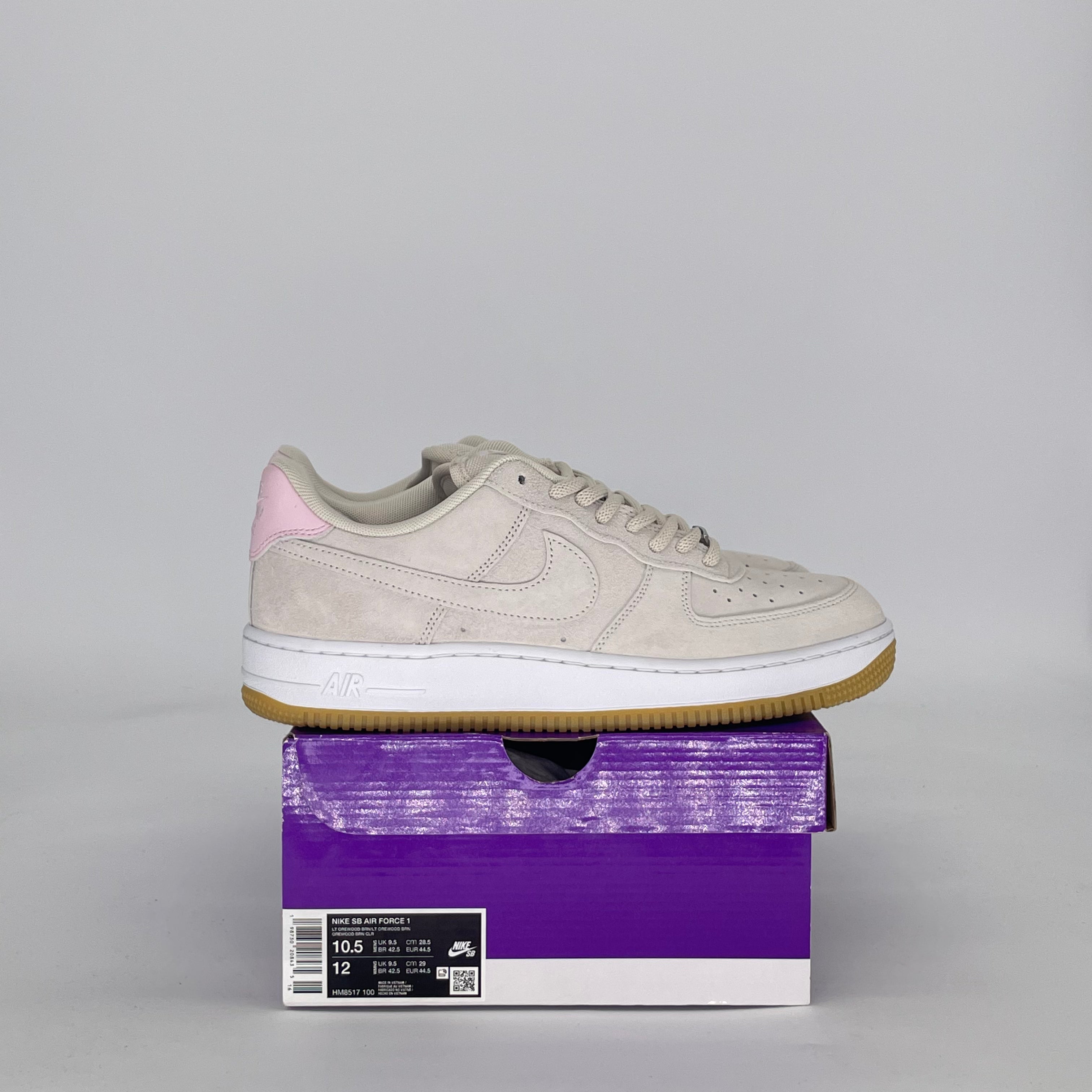 NIKE AIR FORCE 1 LOW SB LIGHT OREWOOD BROWN PINK HM8517-100 SIZE 10.5/12W