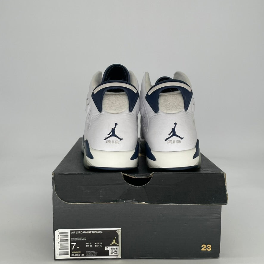 AIR JORDAN 6 MIDNIGHT NAVY 384665-141 SIZE 7/8.5W