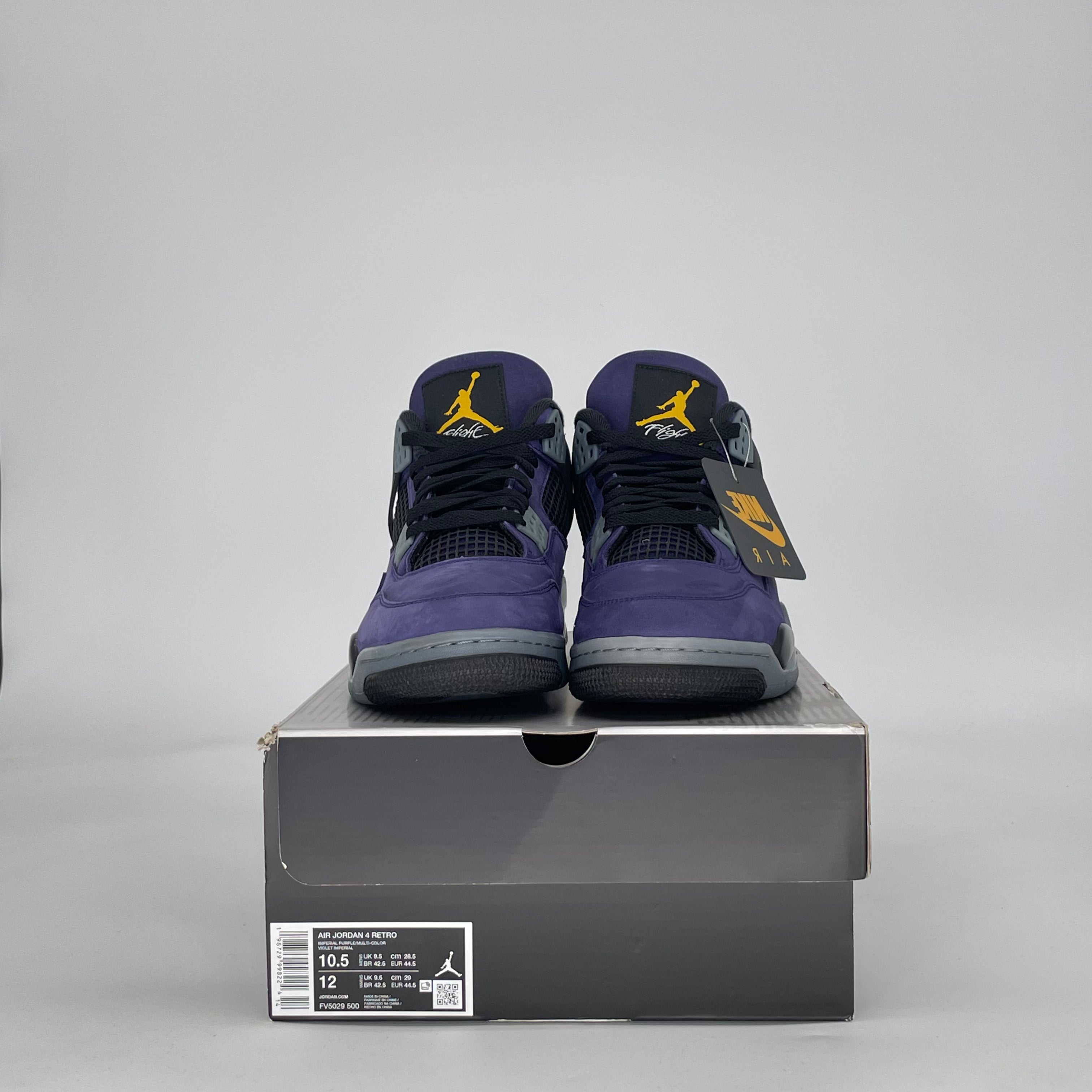 AIR JORDAN 4 LAKERS FV5029-500 SIZE 10.5/12W