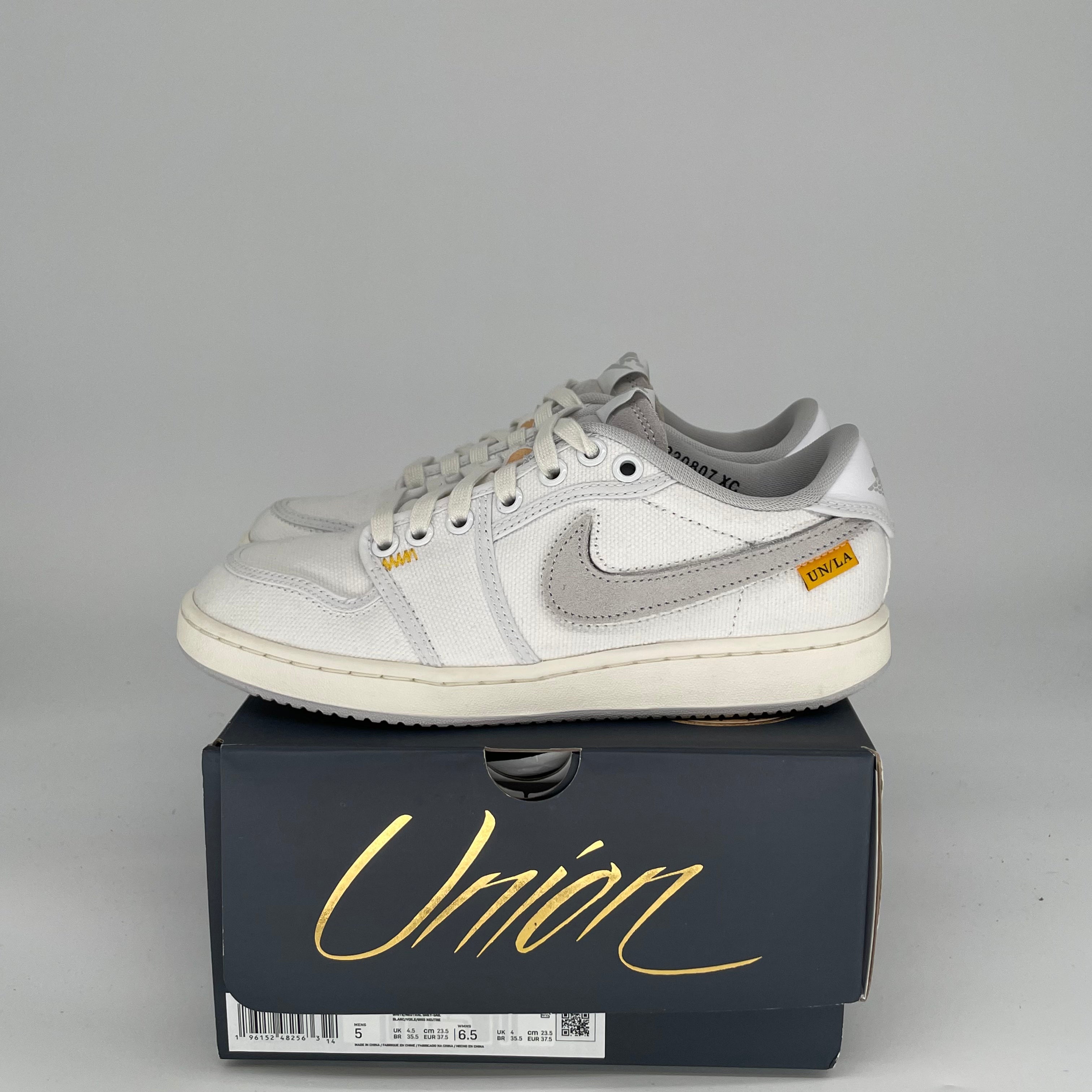 AIR JORDAN 1 LOW AJKO UNION WHITE CANVAS DO8912-101 SIZE 5/6.5W