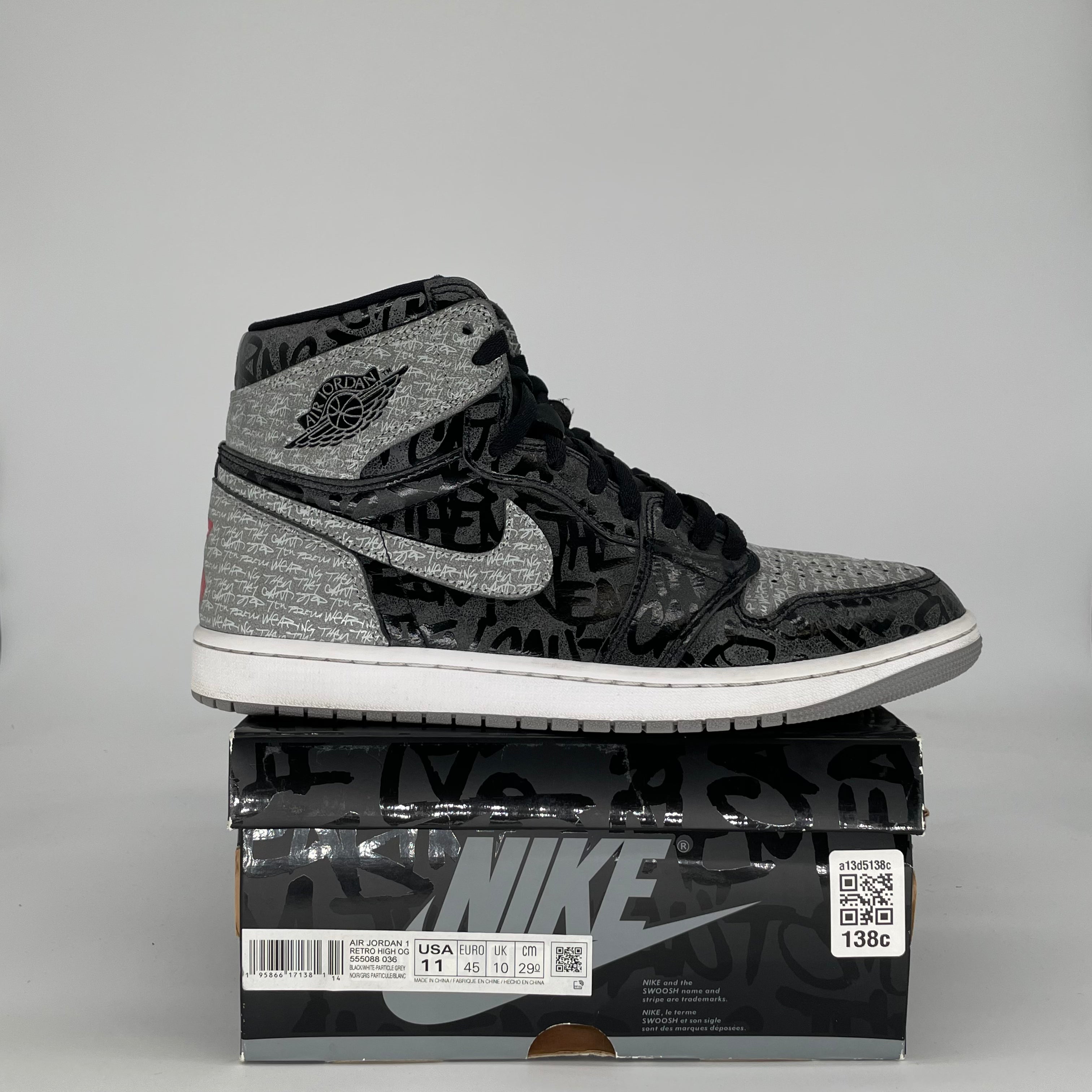 AIR JORDAN 1 REBELLIONAIRE 555088-036 SIZE 11/12.5W
