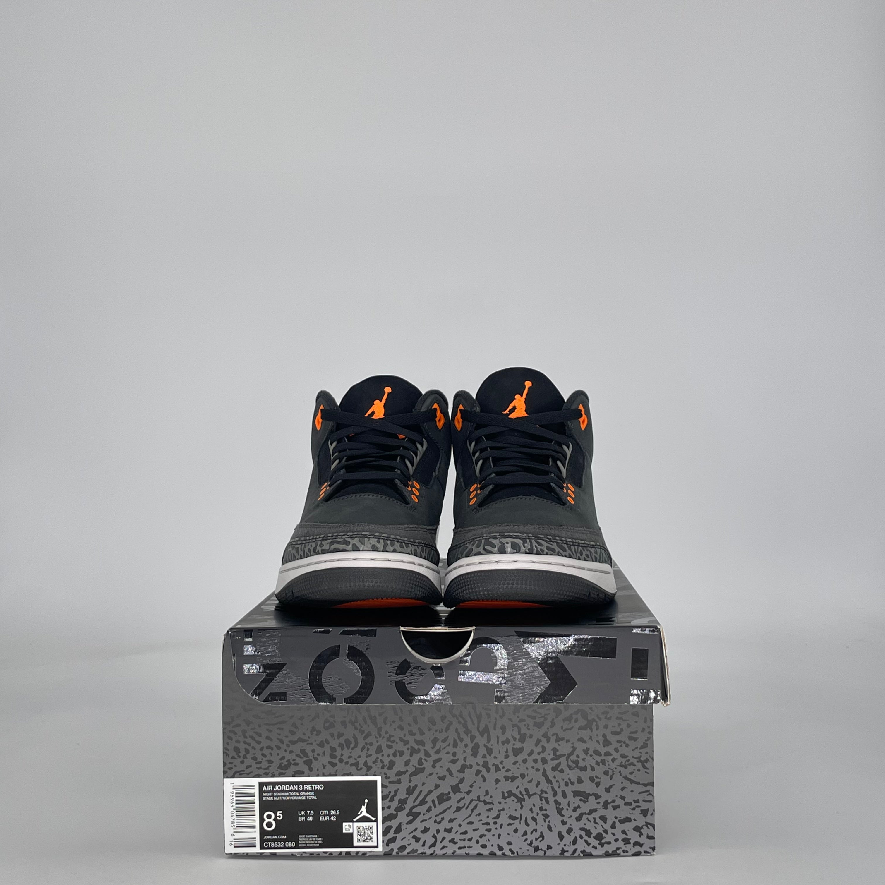 AIR JORDAN 3 FEAR PACK (2023) CT8532-080 SIZE 8.5/10W