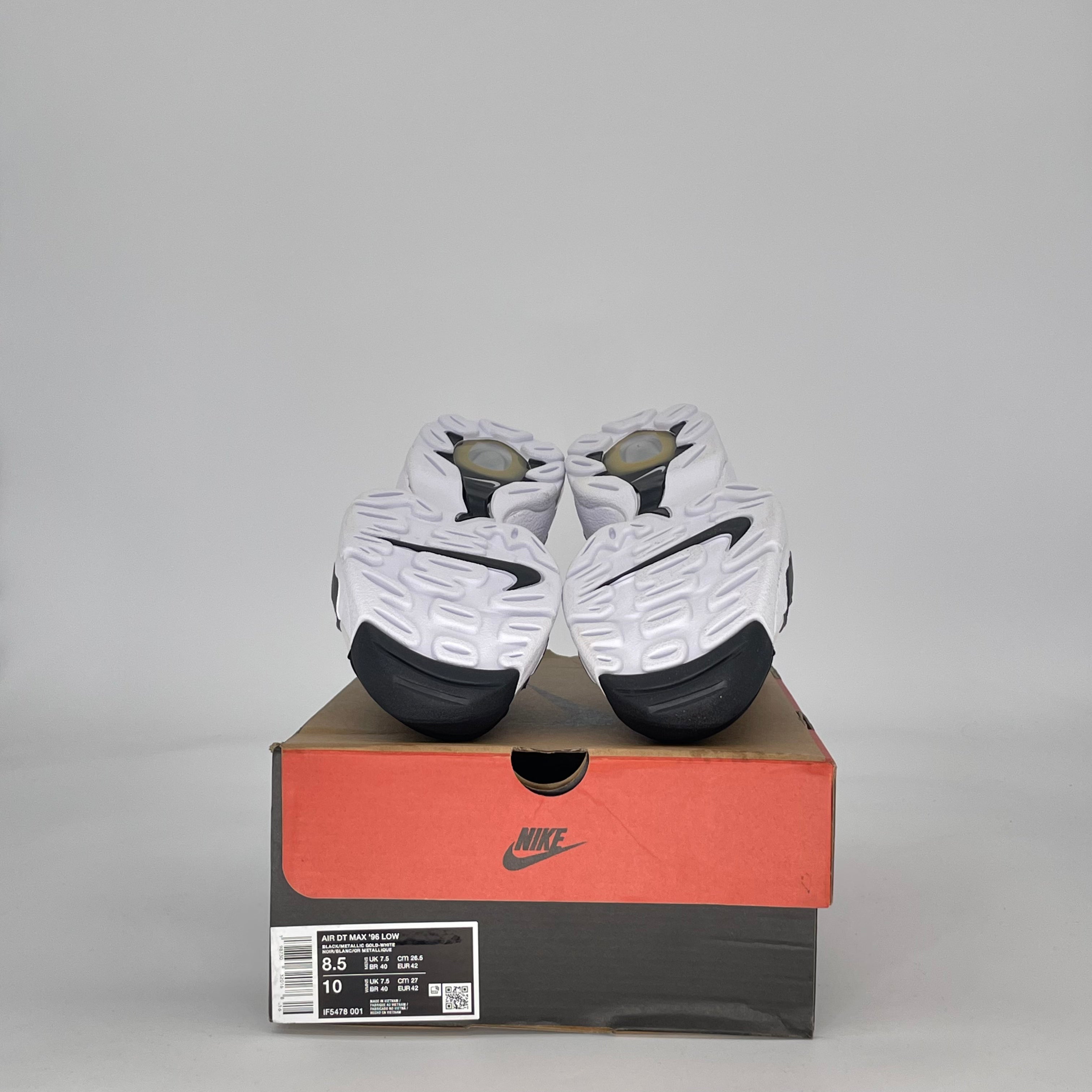 NIKE AIR DT MAX '96 LOW BLACK METALLIC GOLD IF5478-001 SIZE 8.5/10W