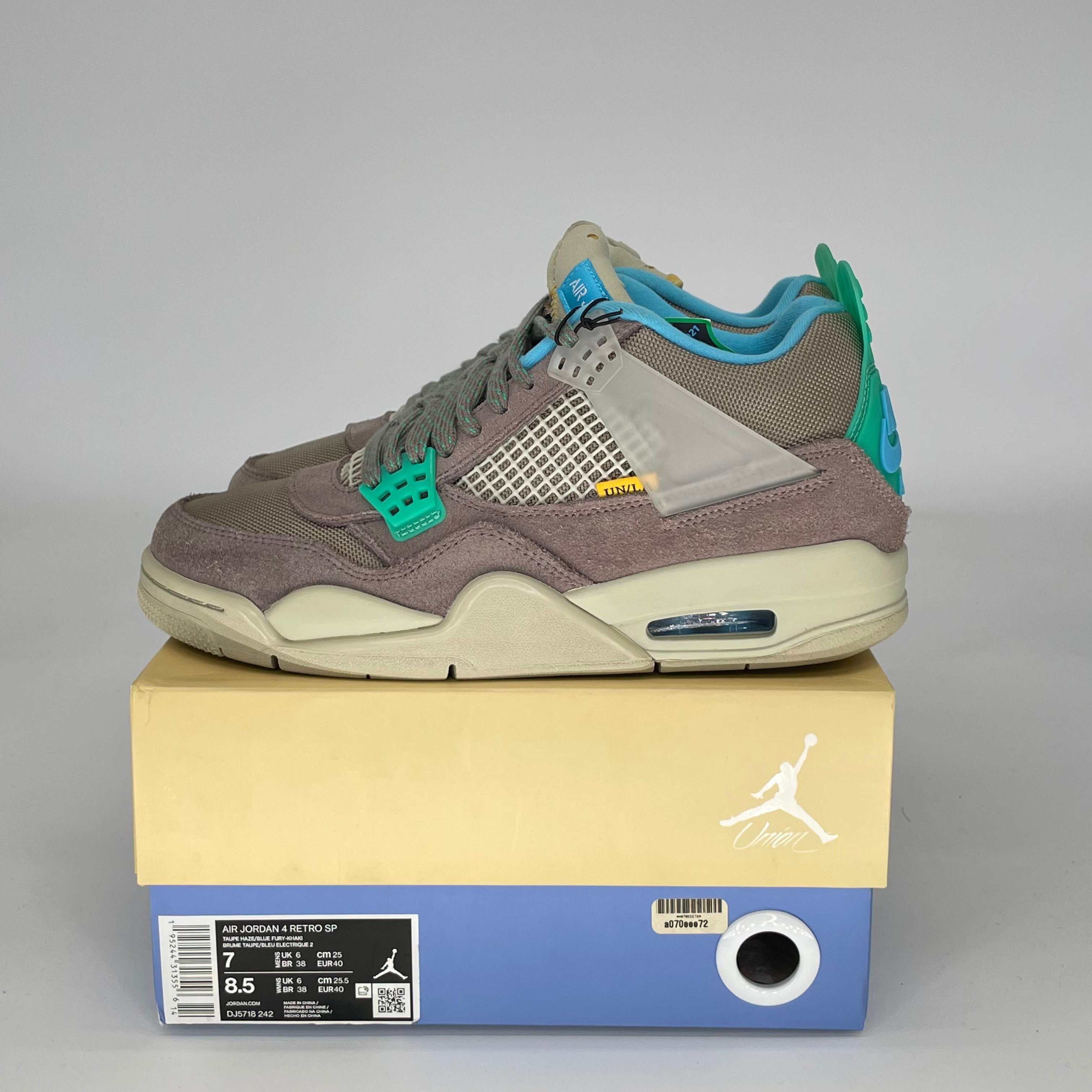 AIR JORDAN 4 UNION TAUPE HAZE DJ5718-242 SIZE 7/8.5W