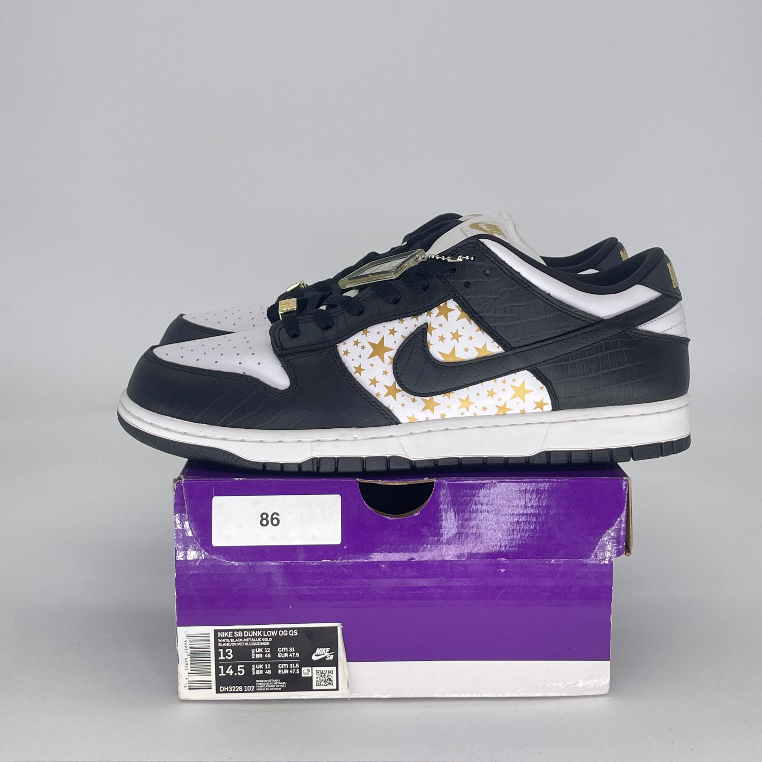 NIKE SB DUNK LOW SUPREME STARS BLACK (2021) DH3228-102 SIZE 13/14.5W