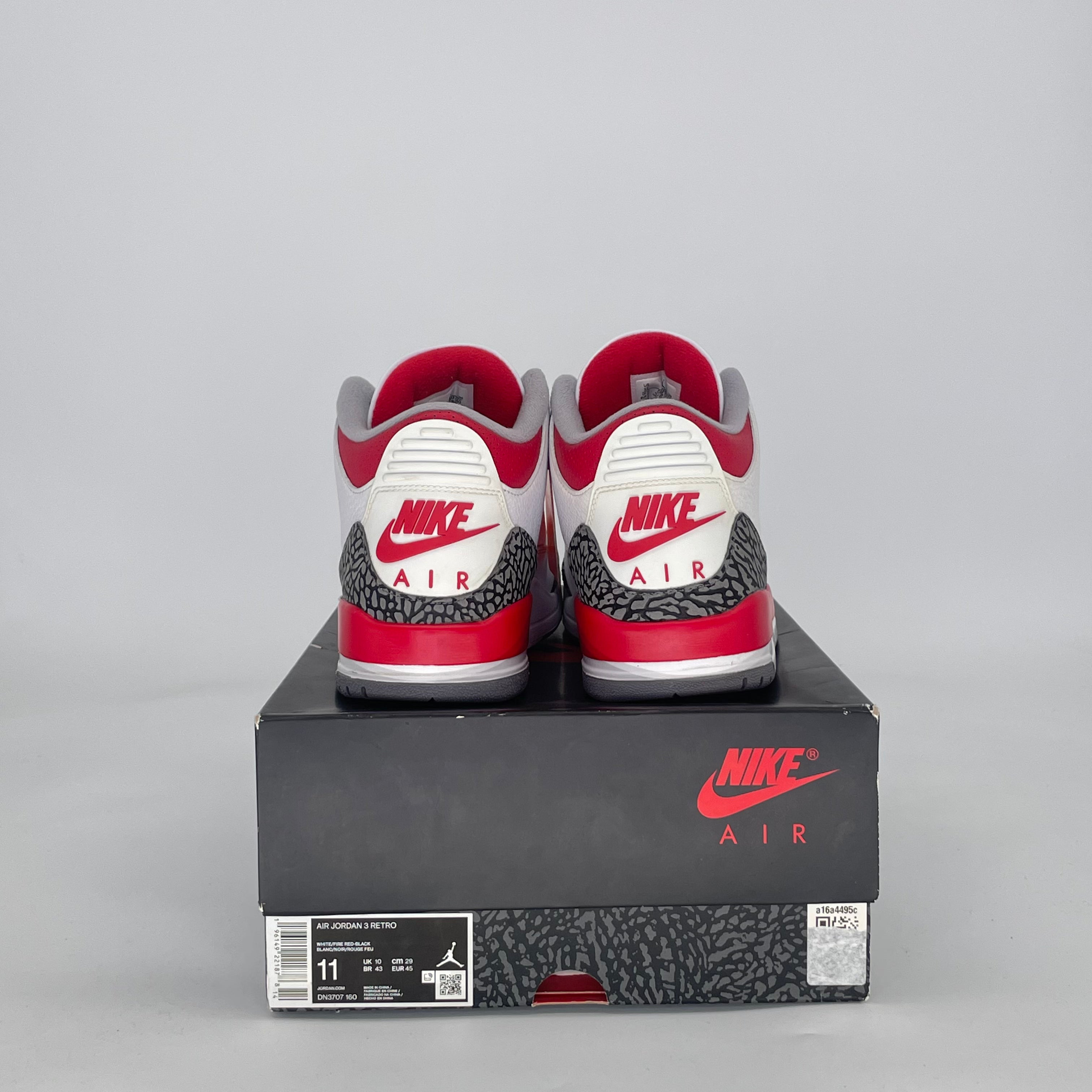 AIR JORDAN 3 FIRE RED DN3707-160 SIZE 11/12.5W