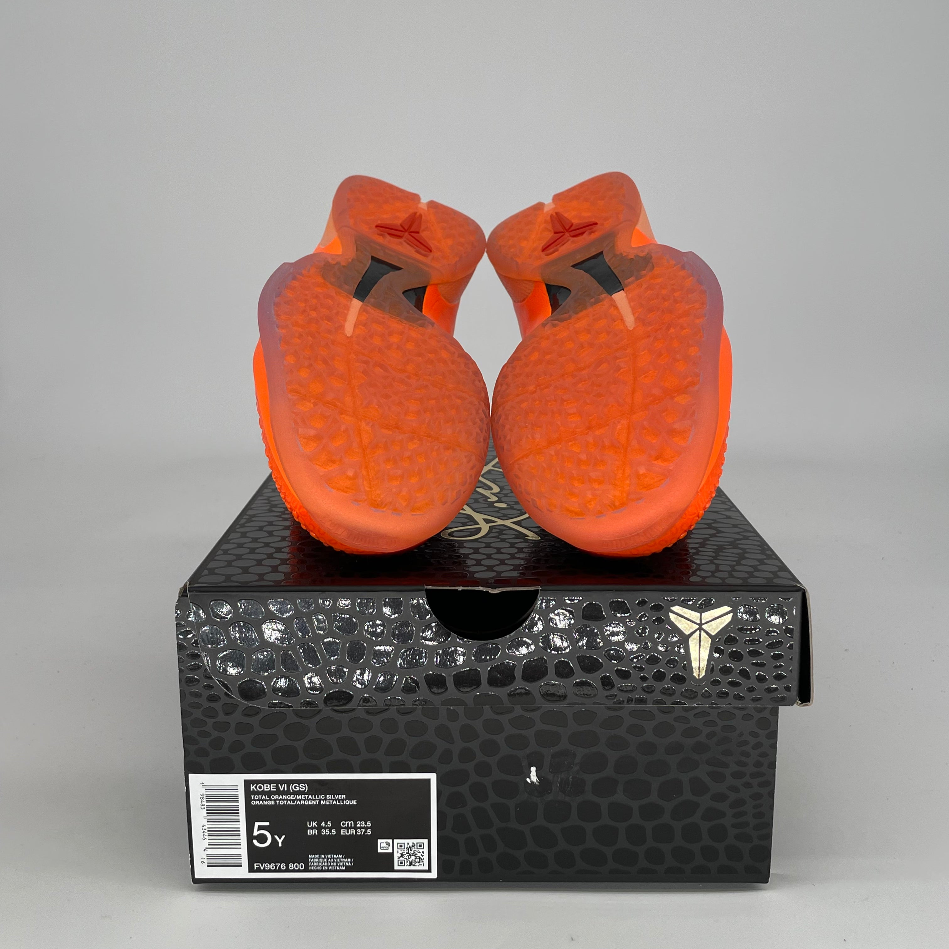 NIKE KOBE 6 TOTAL ORANGE FV9676-800 SIZE 5/6.5W