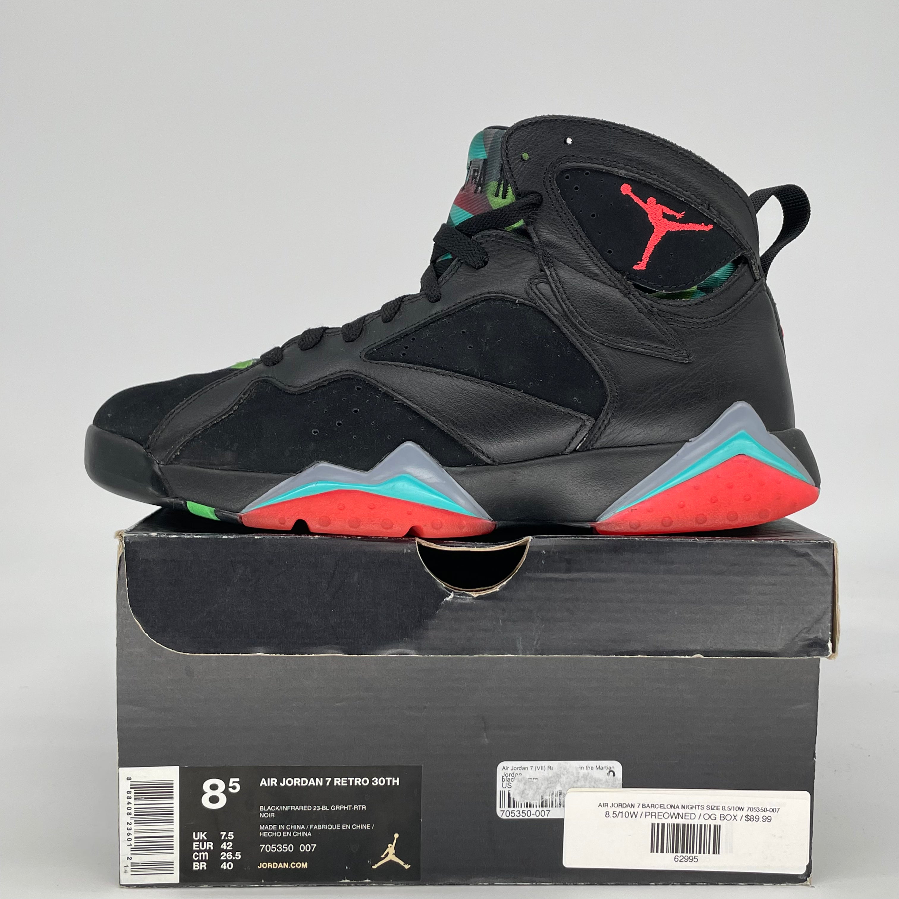 AIR JORDAN 7 BARCELONA NIGHTS SIZE 8.5/10W 705350-007
