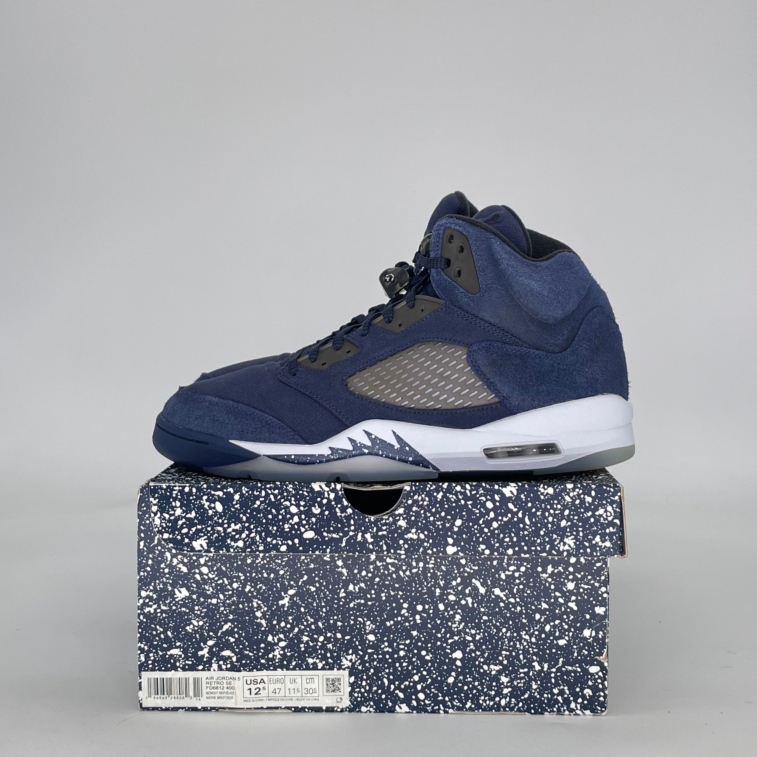 AIR JORDAN 5 MIDNIGHT NAVY FD6812-400 SIZE 12.5/14W