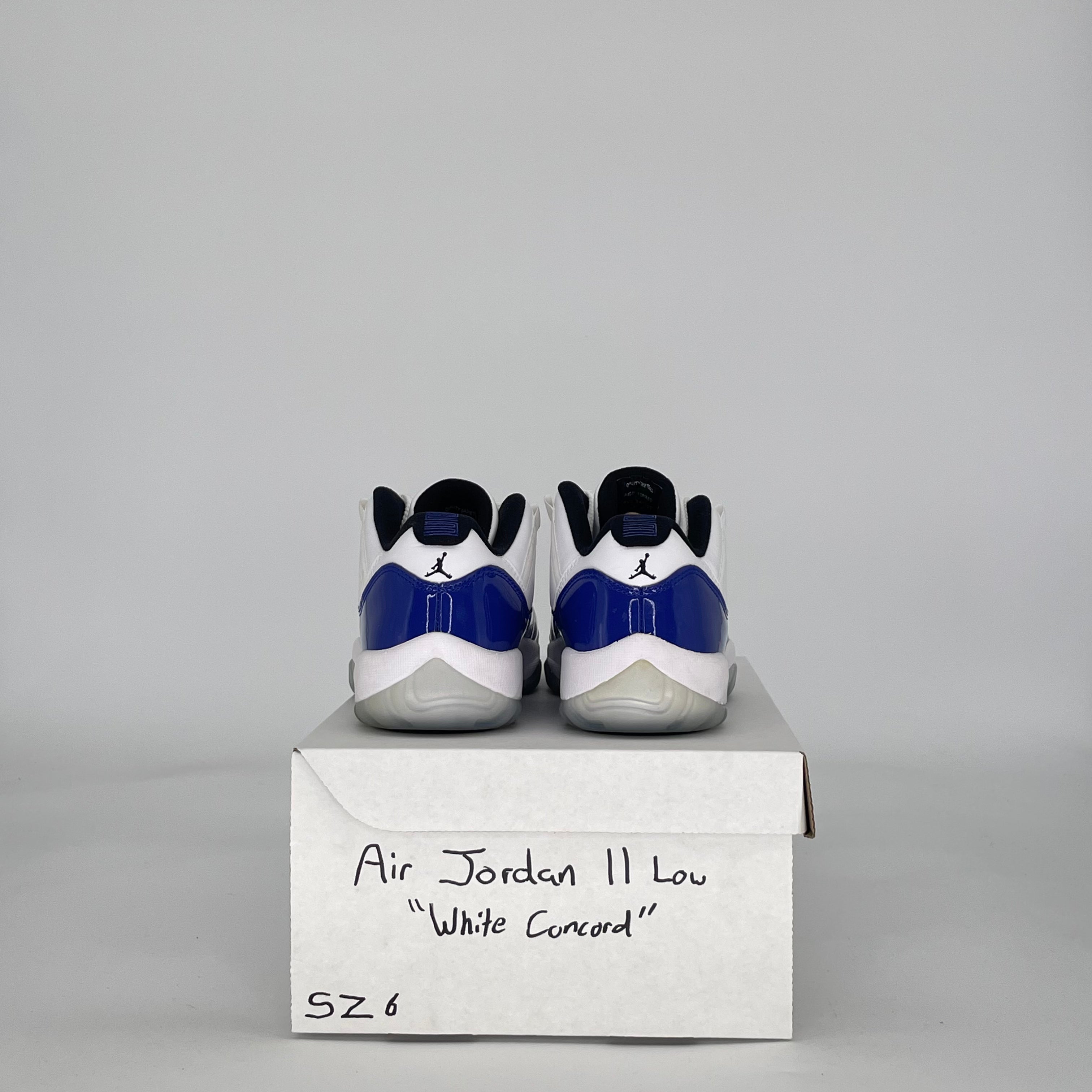 AIR JORDAN 11 LOW WHITE CONCORD AH7860-100 SIZE 6/7.5W GS