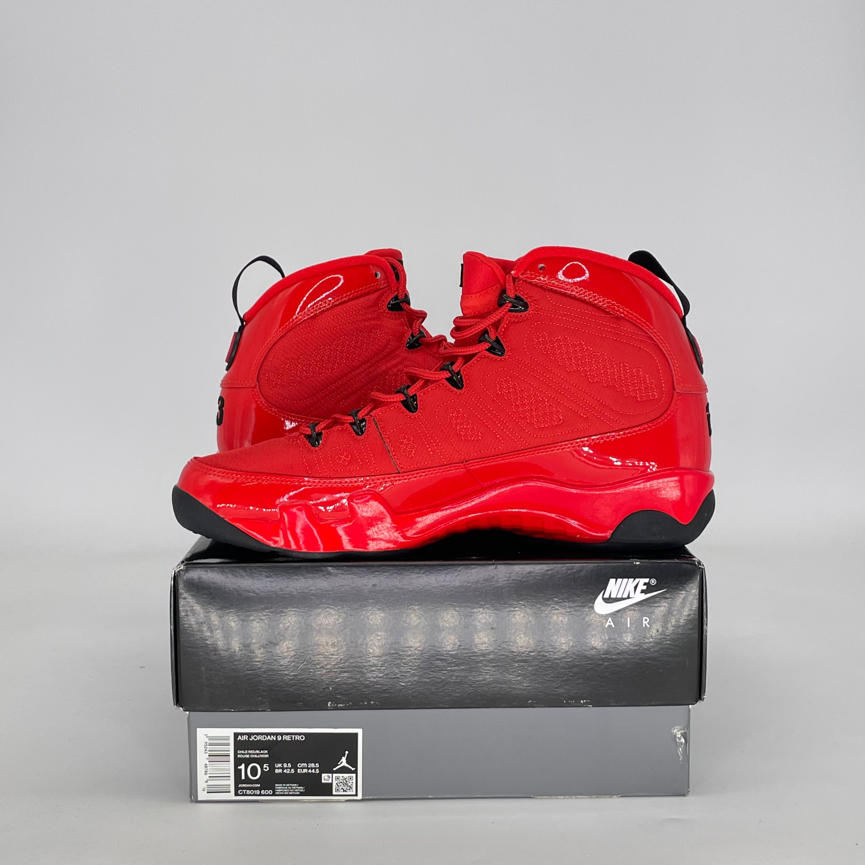 AIR JORDAN 9 CHILE RED CT8019-600 SIZE 10.5/12W