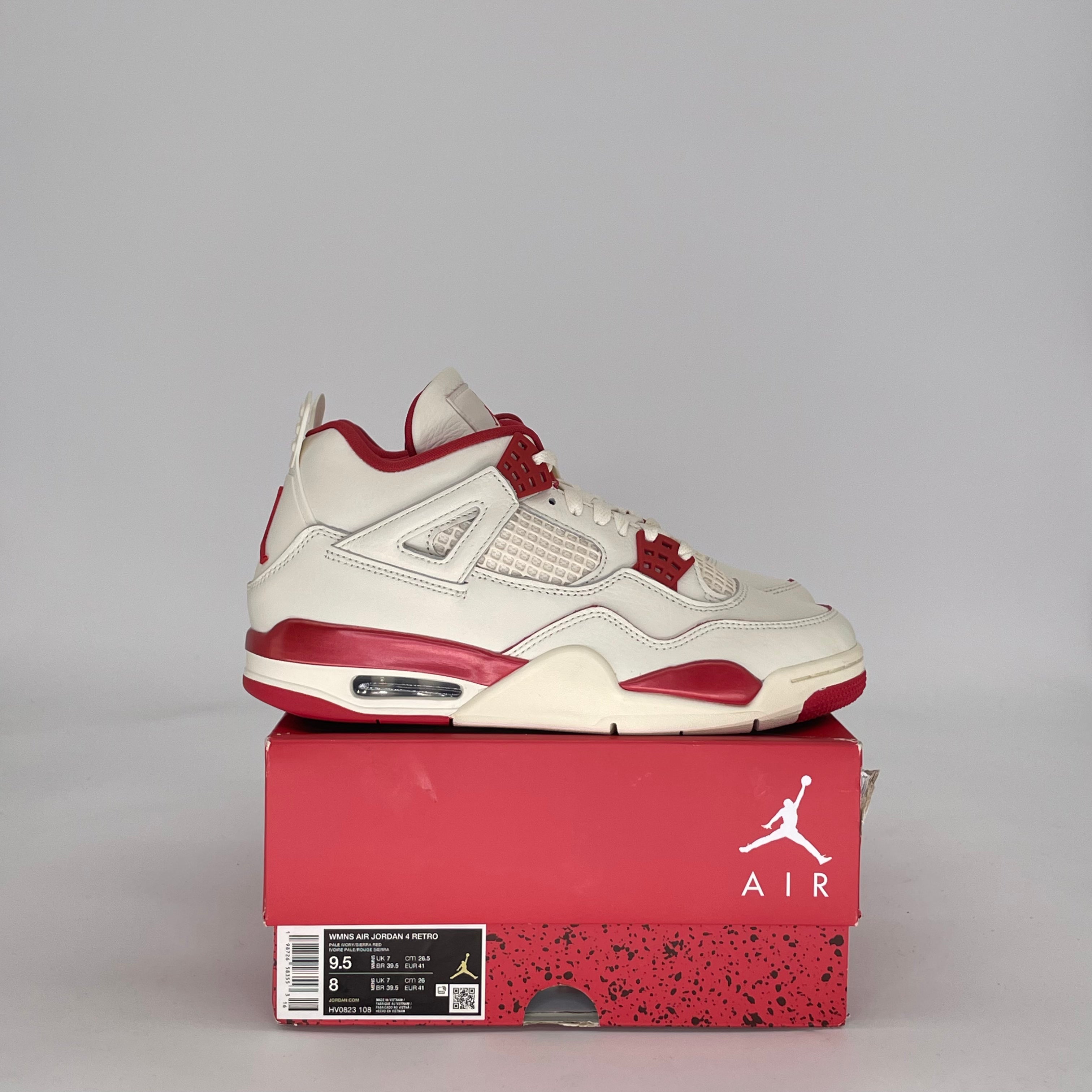 AIR JORDAN 4 VALENTINES DAY SIERRA RED HV0823-108 SIZE 8/9.5W