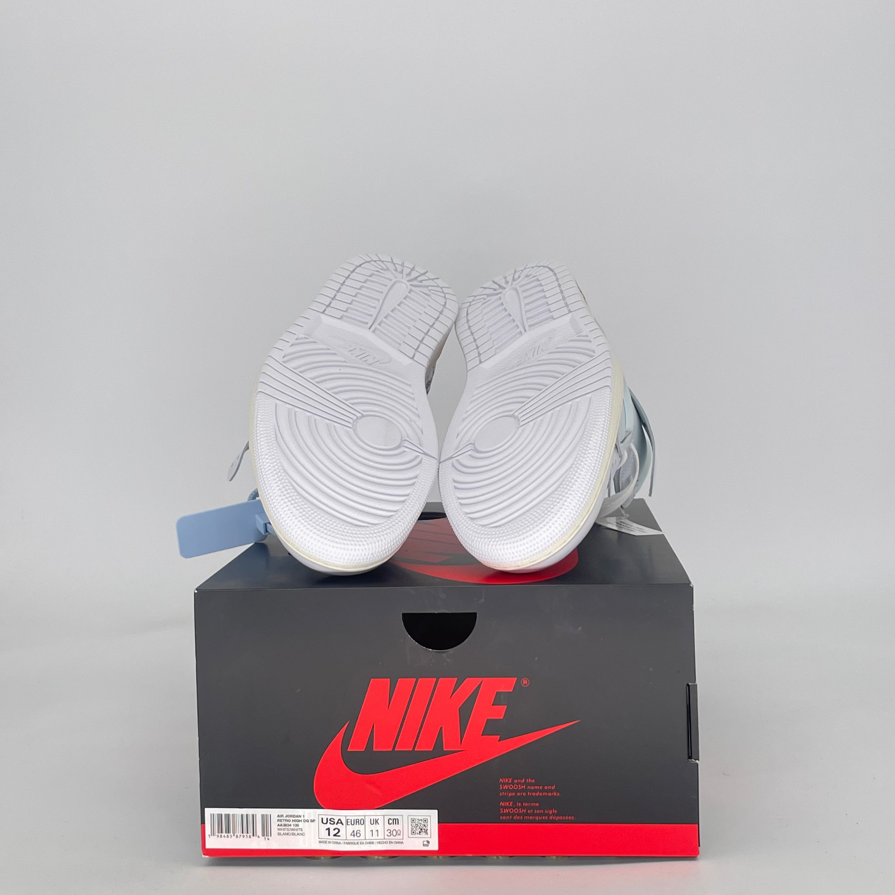 AIR JORDAN 1 HIGH VIRGIL ABLOH ARCHIVE ALASKA AA3834-100 SIZE 12/13.5W