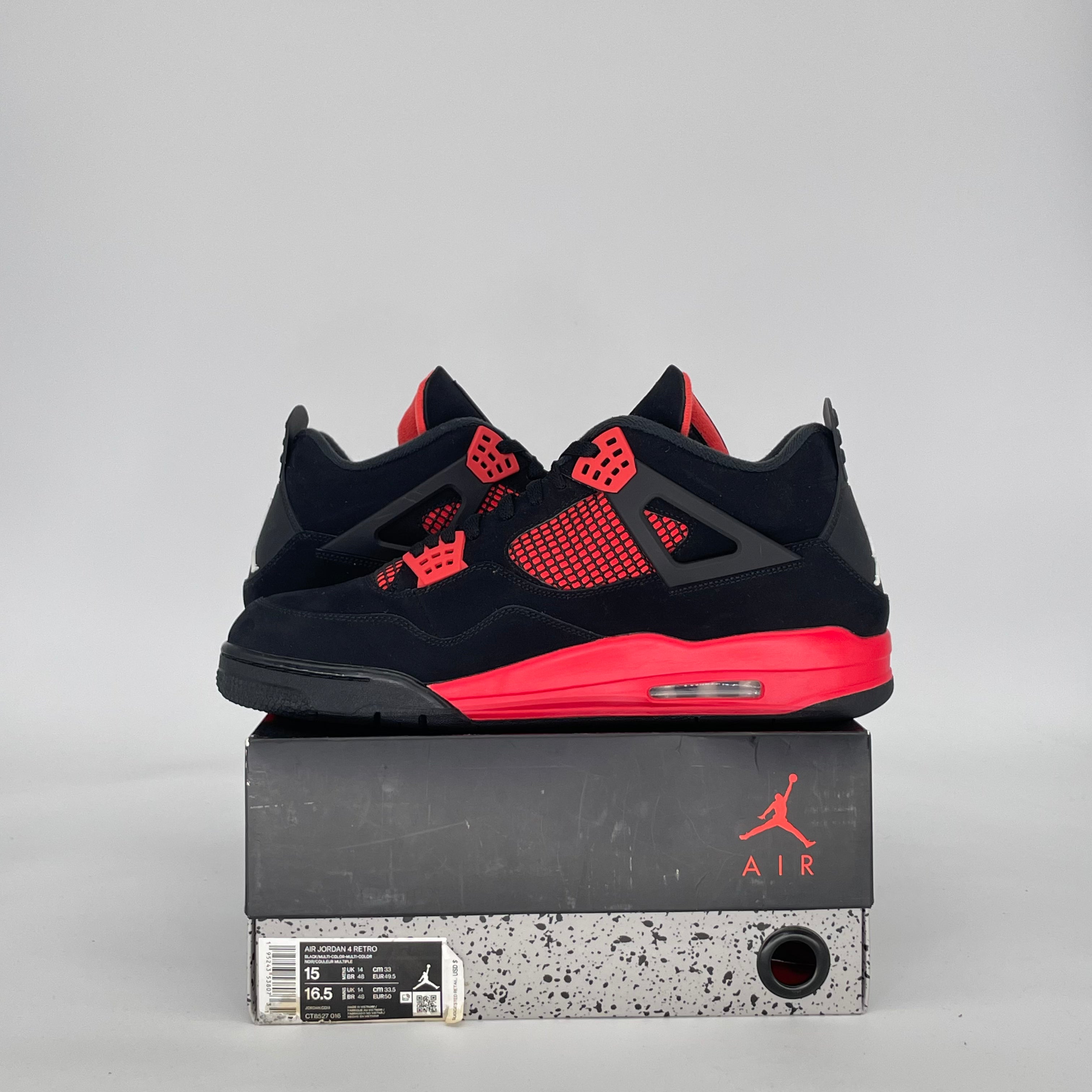 AIR JORDAN 4 RED THUNDER CT8527-016 SIZE 15/16.5W