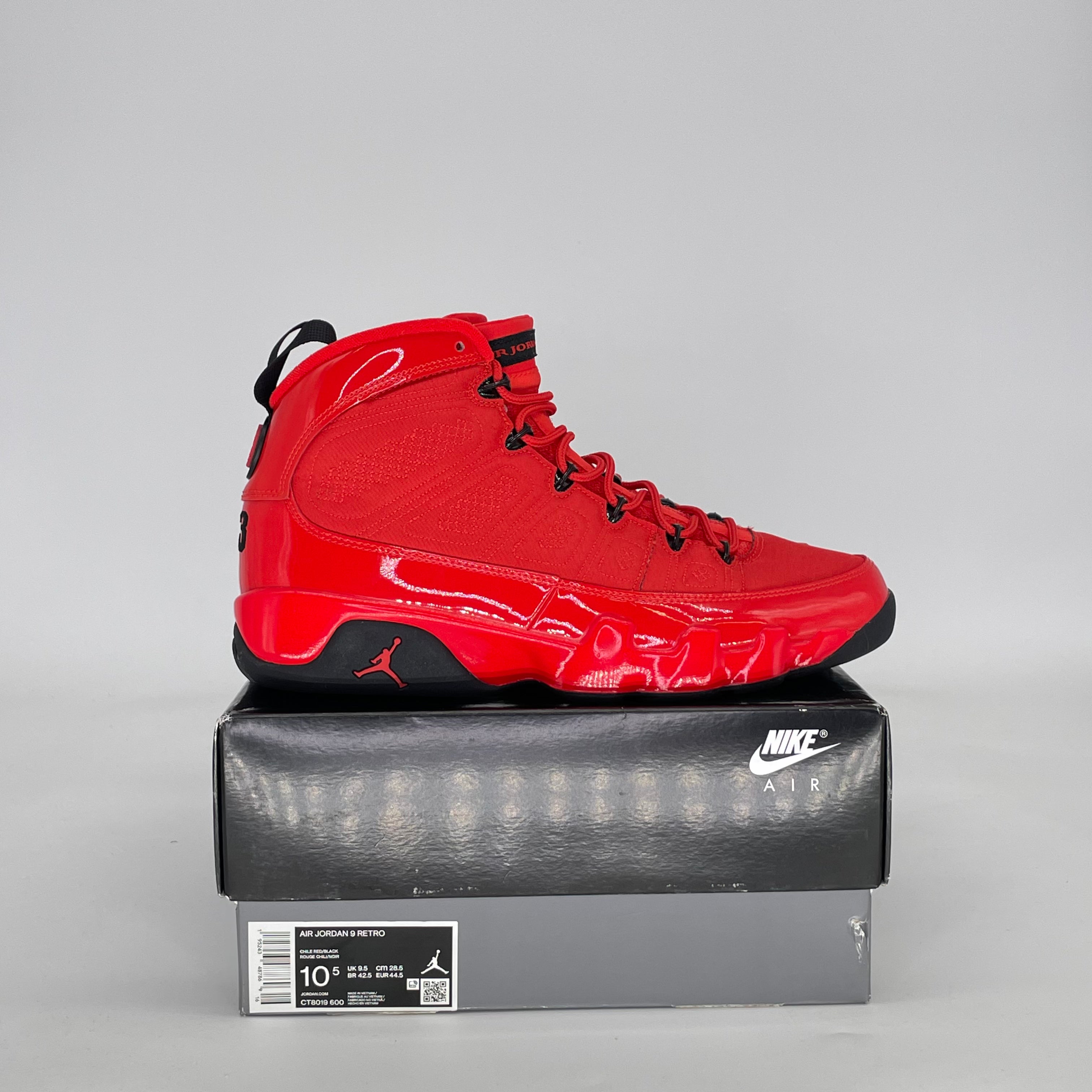 AIR JORDAN 9 CHILE RED CT8019-600 SIZE 10.5/12W