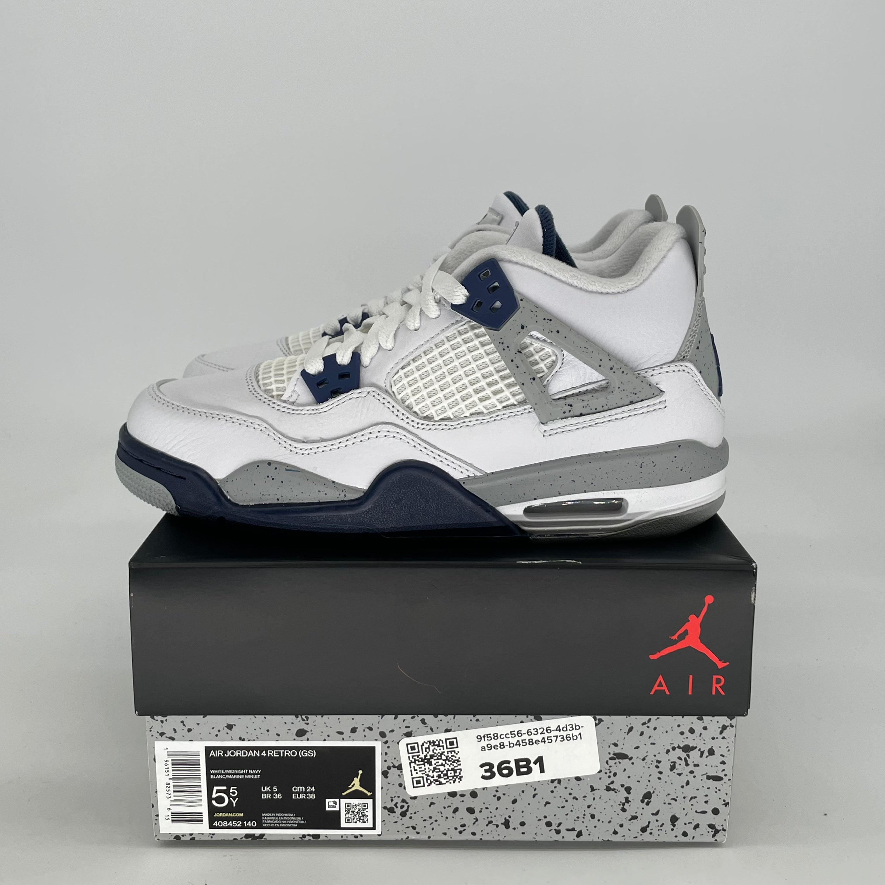 AIR JORDAN 4 MIDNIGHT NAVY 408452-140 SIZE 5.5/7W
