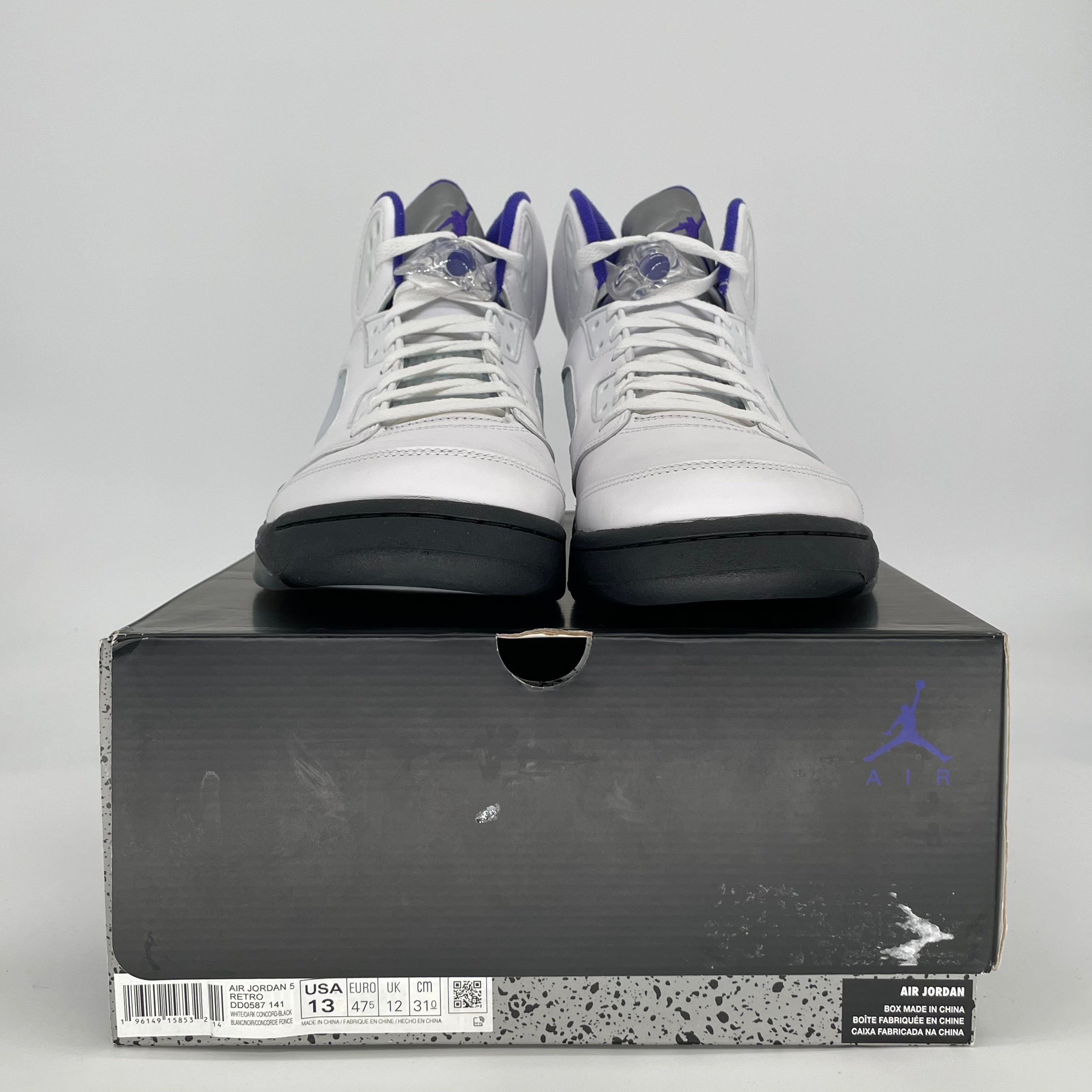 AIR JORDAN 5 DARK CONCORD DD0587-141 SIZE 13/14.5W