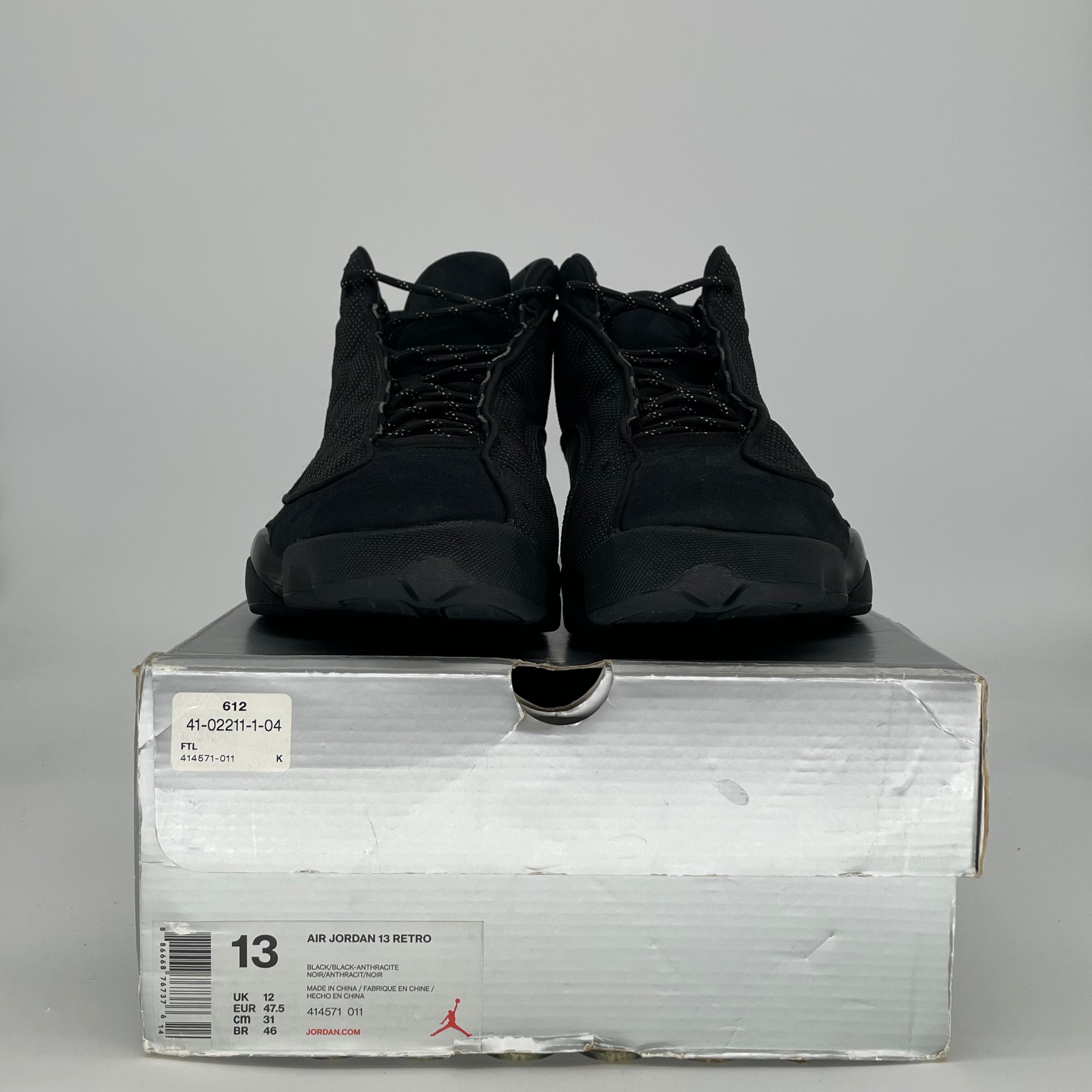 AIR JORDAN 13 BLACK CAT 414571-011 SIZE 13/14.5W