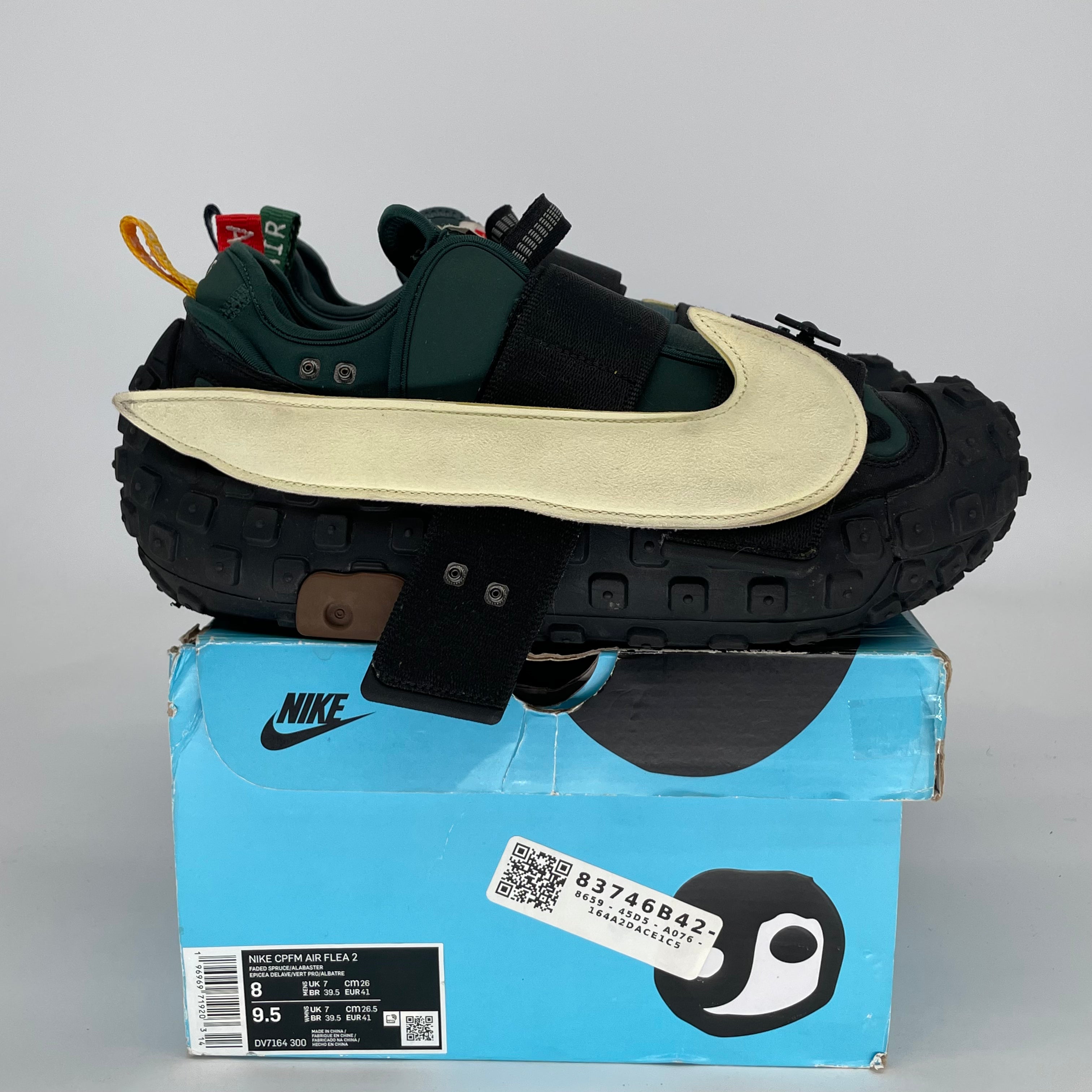 NIKE CPFM AIR FLEA 2 FADED SPRUCE DV7164-300 SIZE 8/9.5W