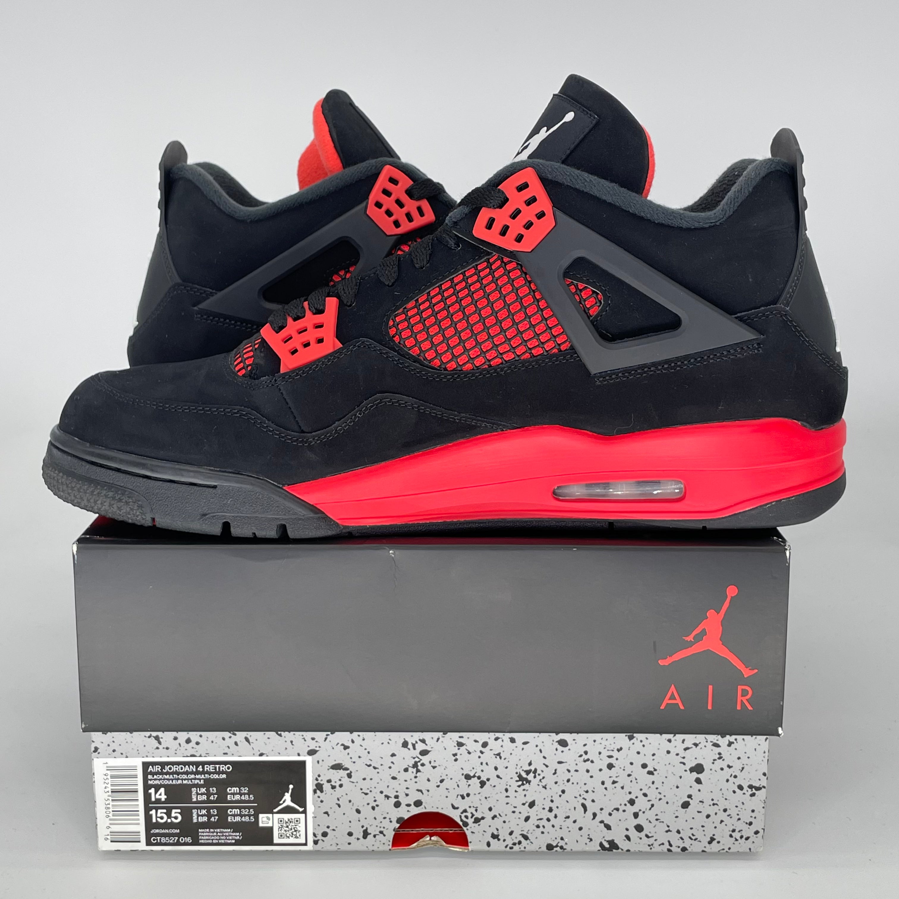 AIR JORDAN 4 RED THUNDER CT8527-016 SIZE 14/15.5W