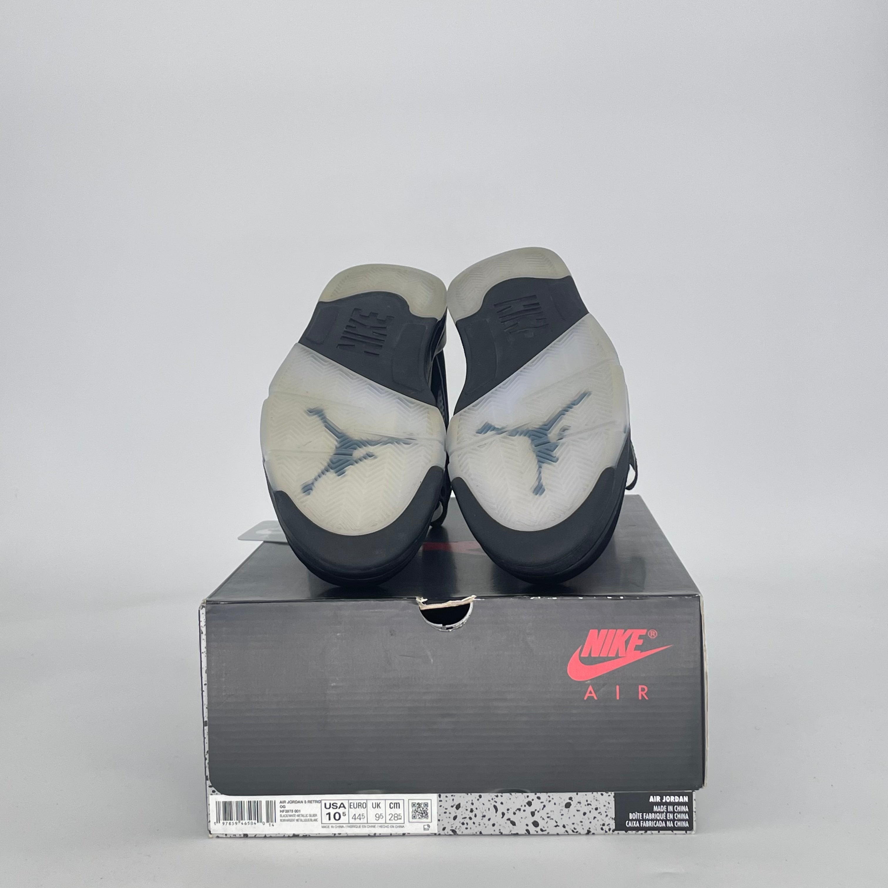 AIR JORDAN 5 BLACK METALLIC REIMAGINED HF3975-001 SIZE 10.5/12W