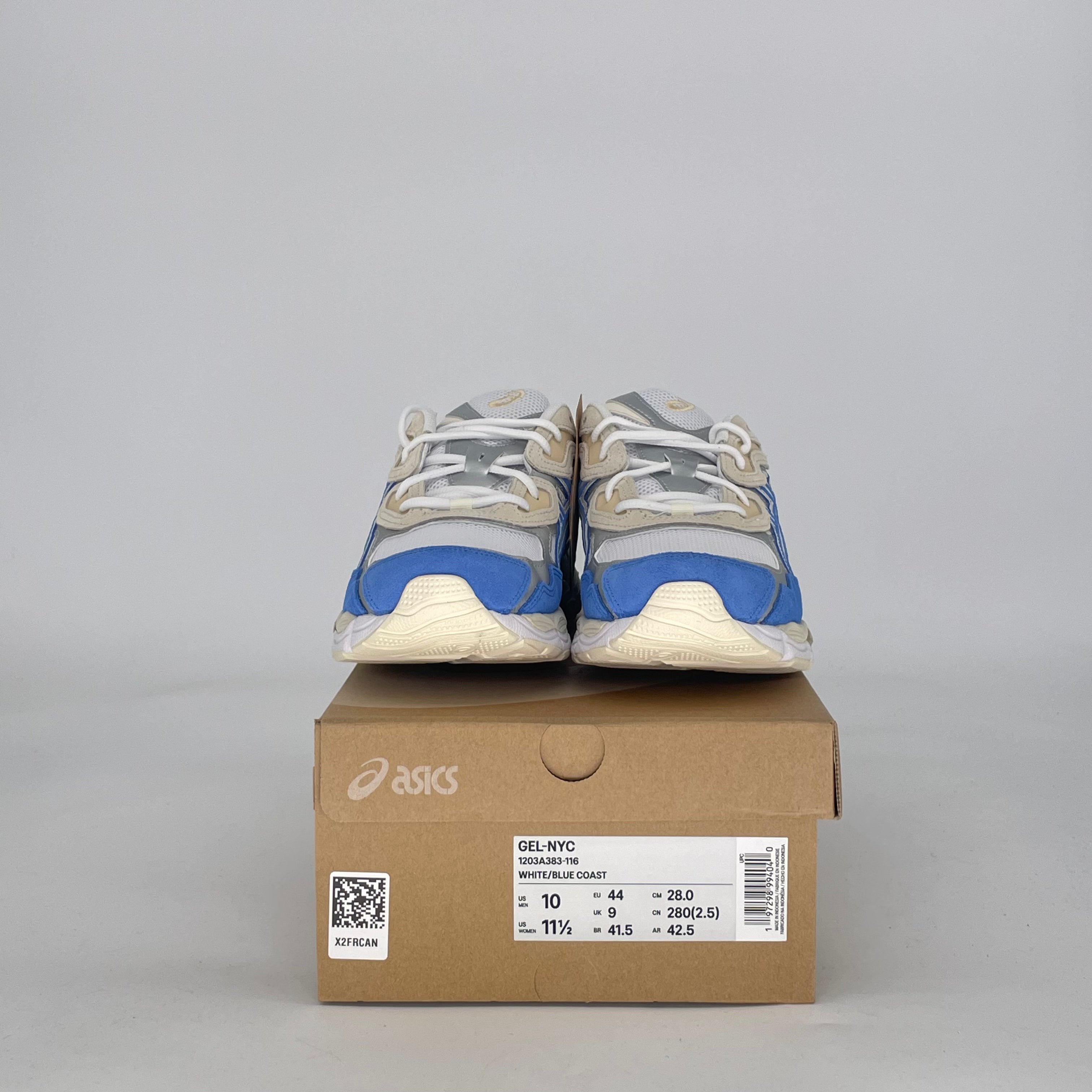 ASICS GEL-NYC WHITE BLUE COAST 1203A383-116 SIZE 10/11.5W