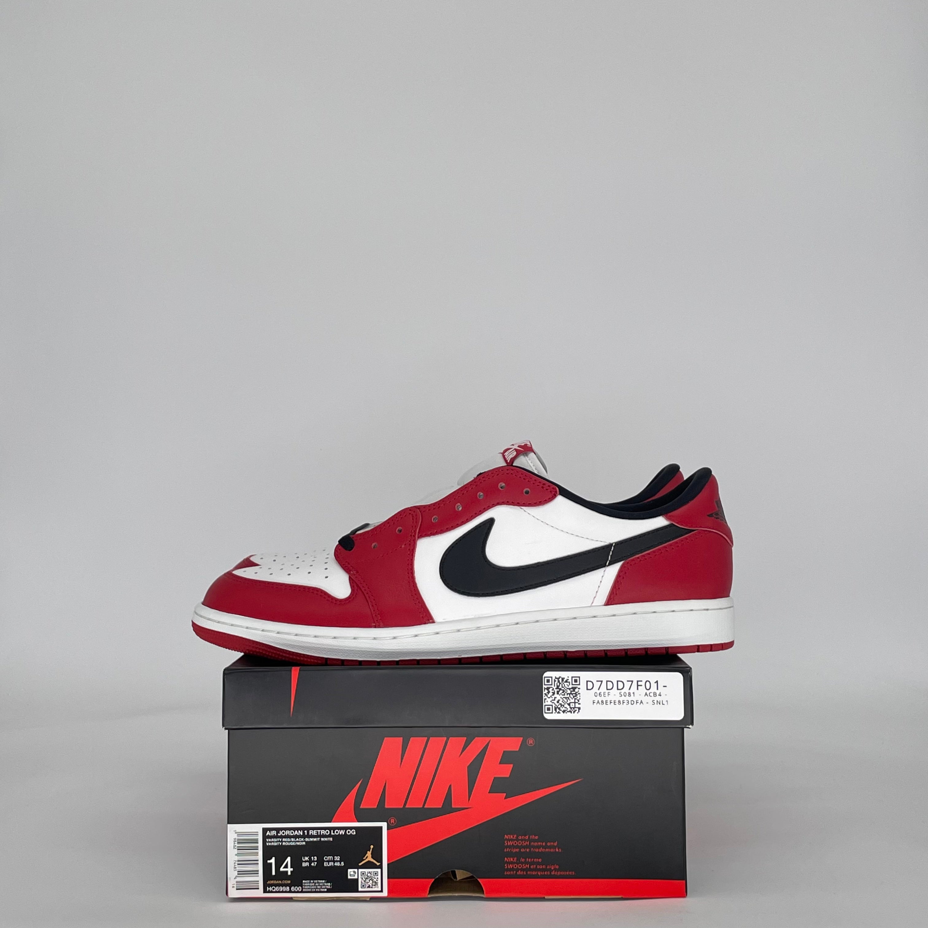 AIR JORDAN 1 LOW CHICAGO HQ6998-600 SIZE 14/15.5W
