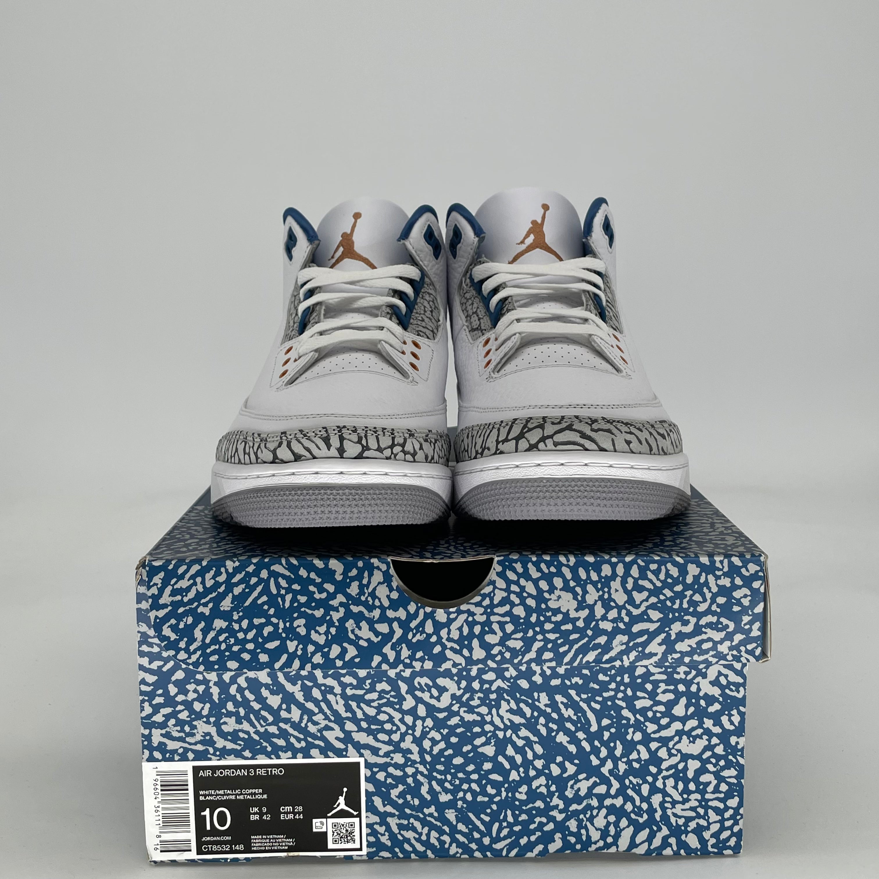 AIR JORDAN 3 WIZARDS CT8532-148 SIZE 10/11.5W