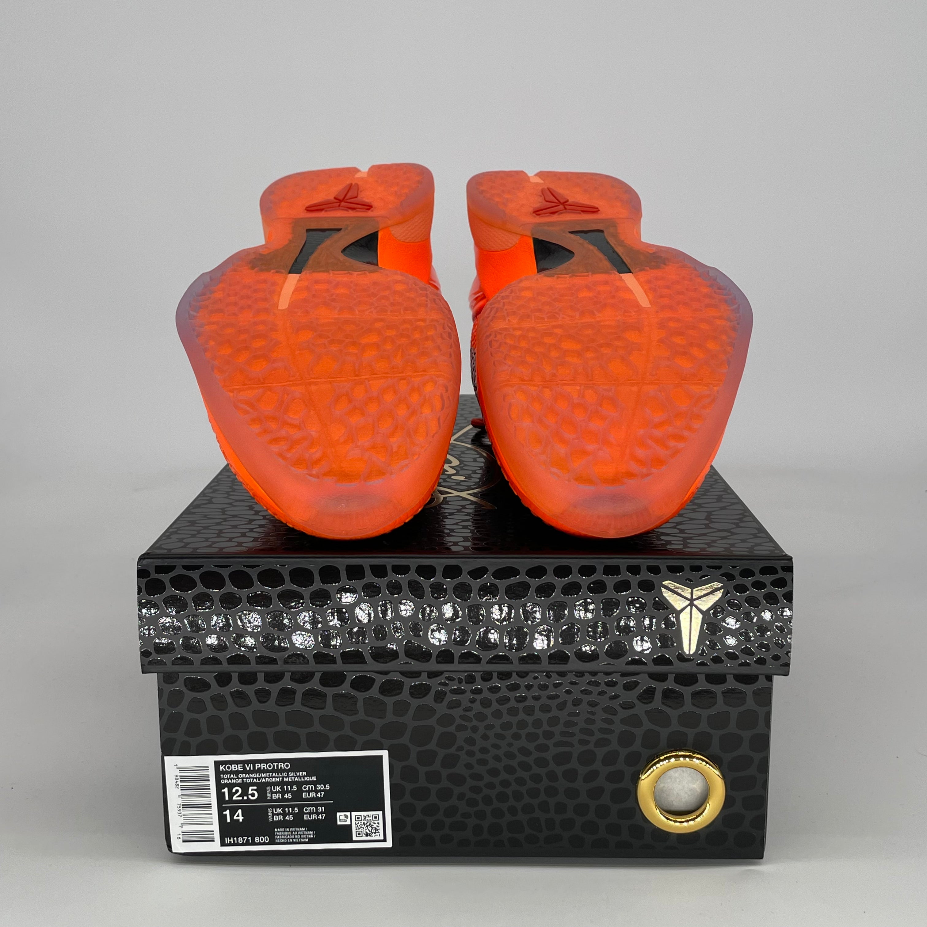 NIKE KOBE 6 PROTRO TOTAL ORANGE IH1871-800 SIZE 12.5/14W