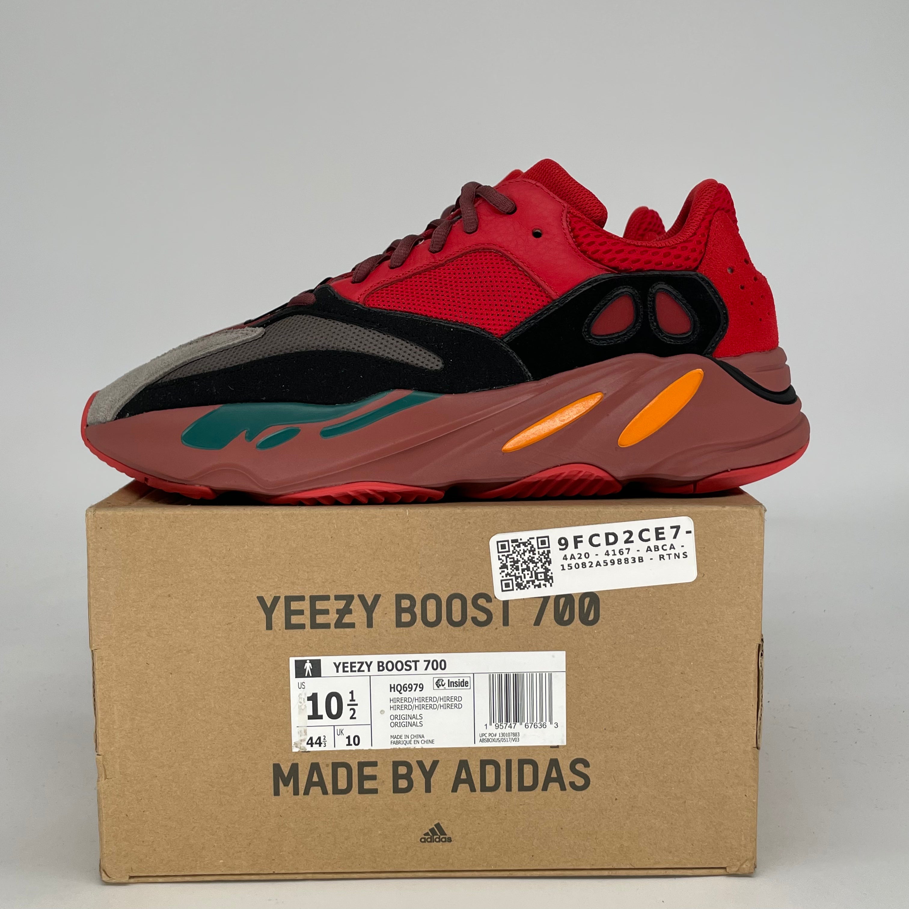 ADIDAS YEEZY 700 HI-RES RED HQ6979 SIZE 10.5/12W