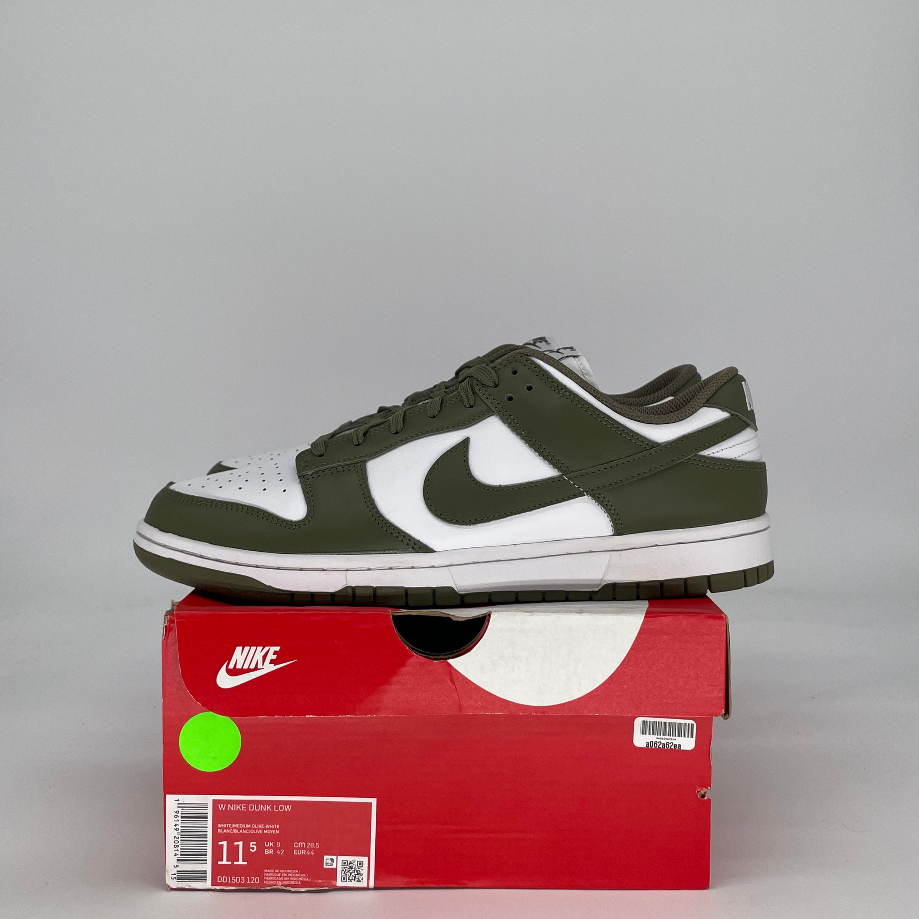 NIKE DUNK LOW MEDIUM OLIVE W DD1503-120 SIZE 10/11.5W