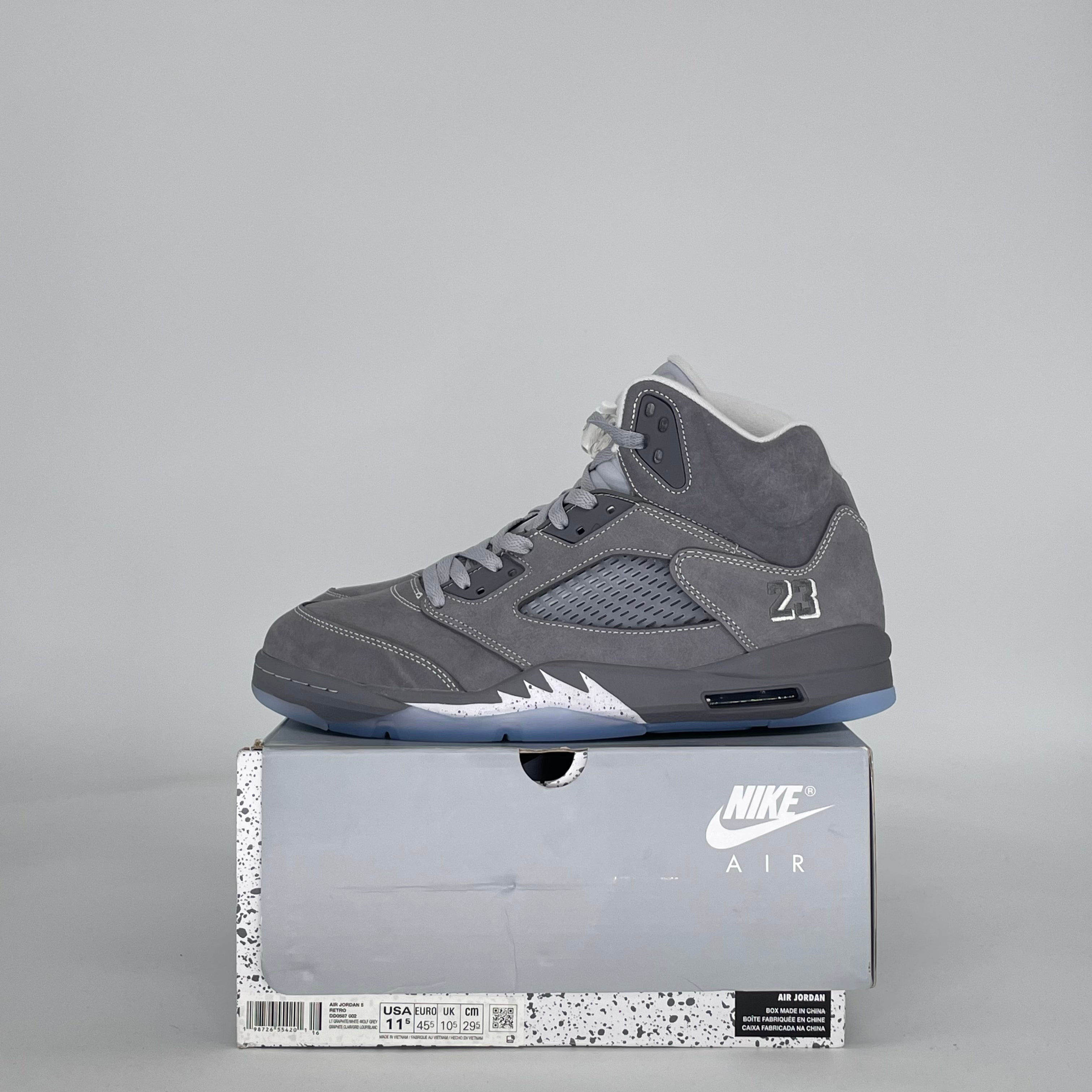 AIR JORDAN 5 WOLF GREY DD0587-002 SIZE 11.5/13W