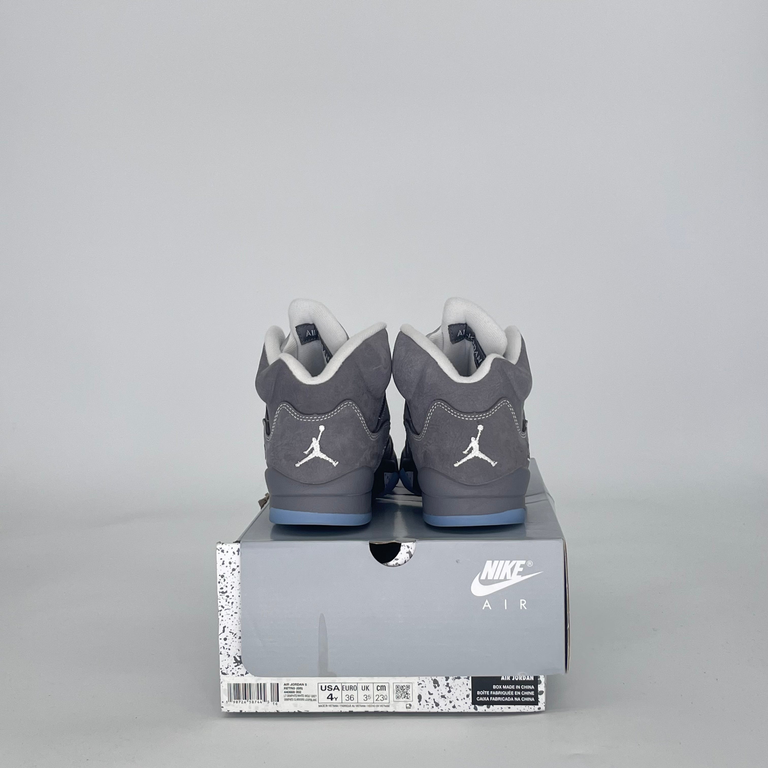 AIR JORDAN 5 WOLF GREY 440888-002 SIZE 4/5.5W GS