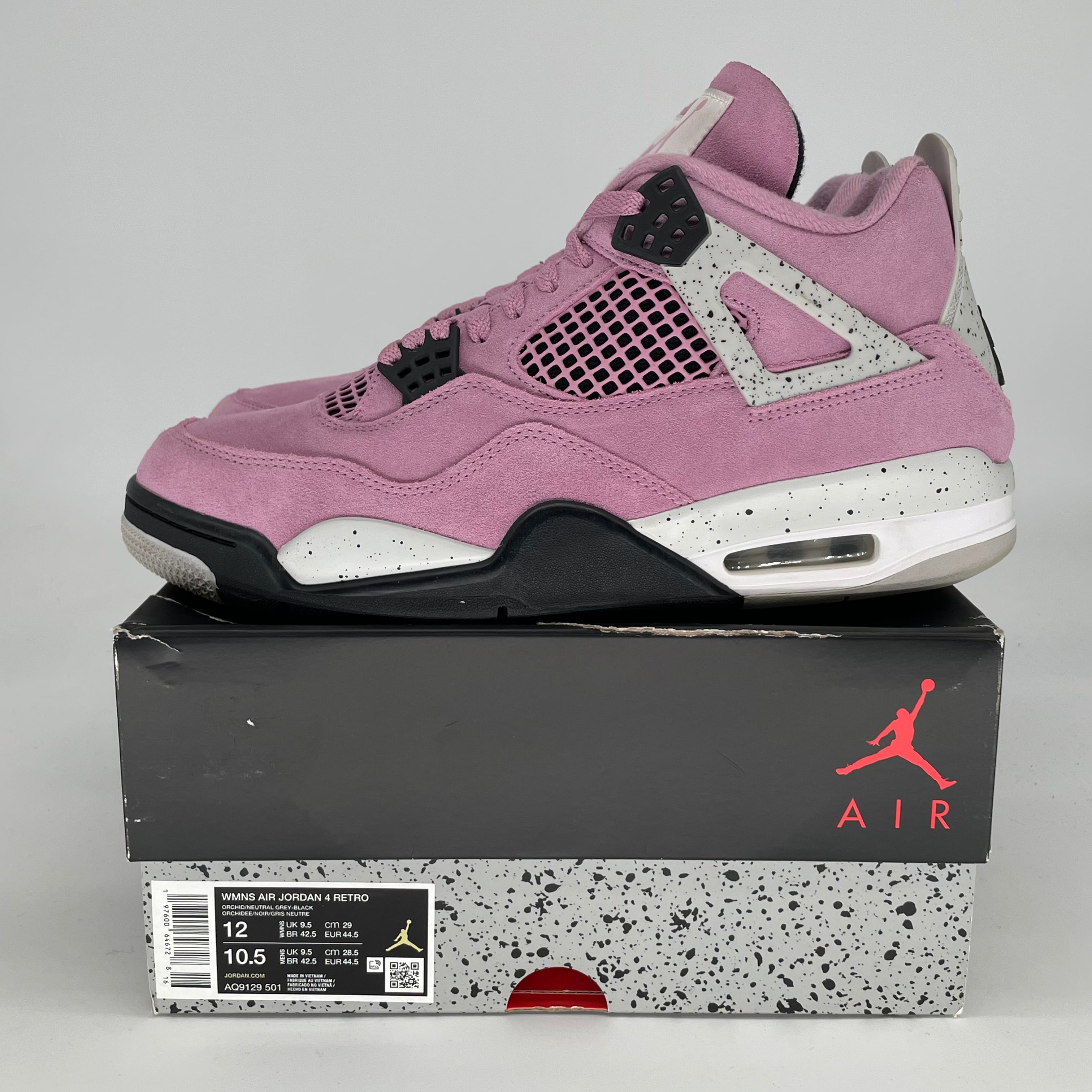 AIR JORDAN 4 ORCHID W AQ9129-501 SIZE 10.5/12W