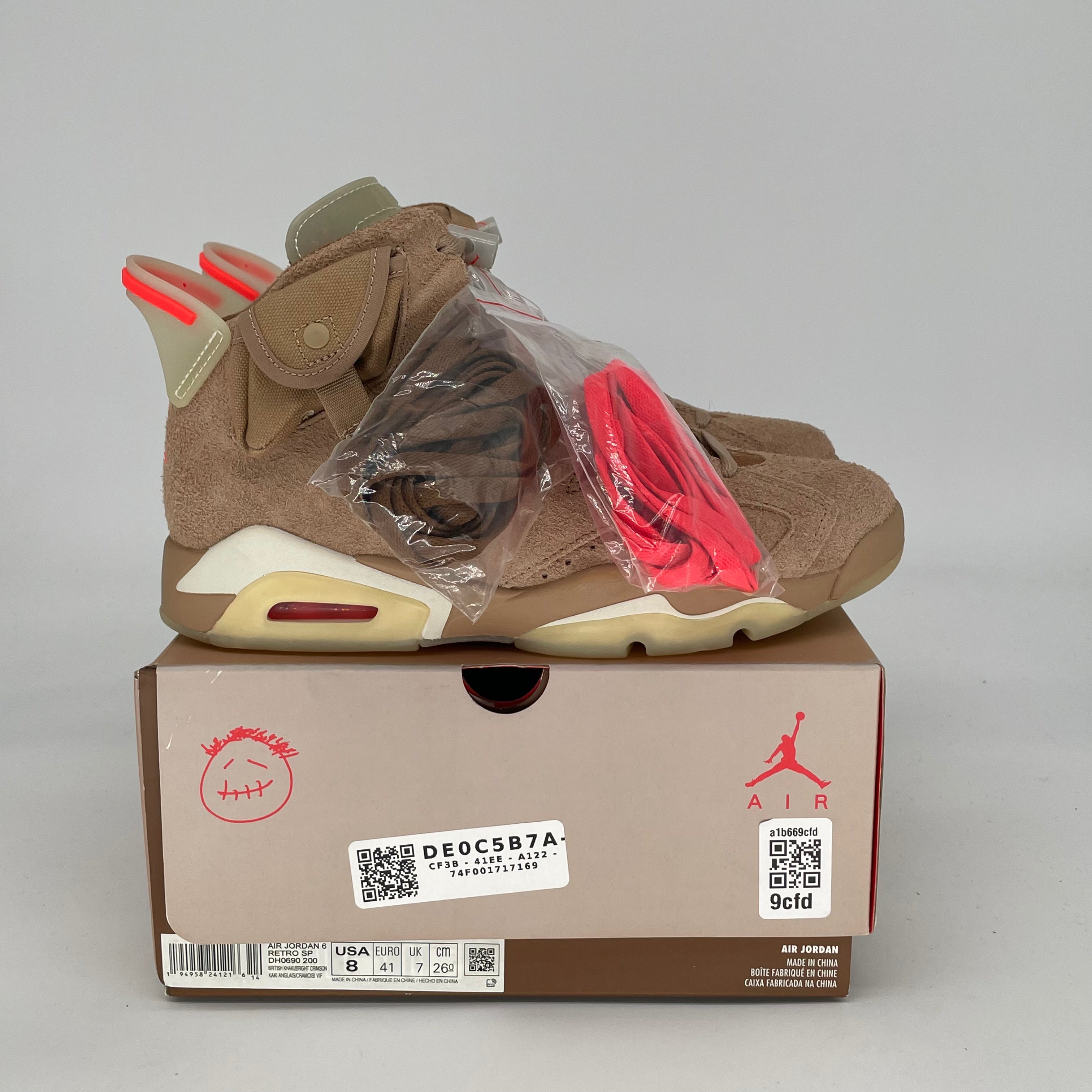 AIR JORDAN 6 TRAVIS SCOTT BRITISH KHAKI SIZE 8/9.5W DH0690-200