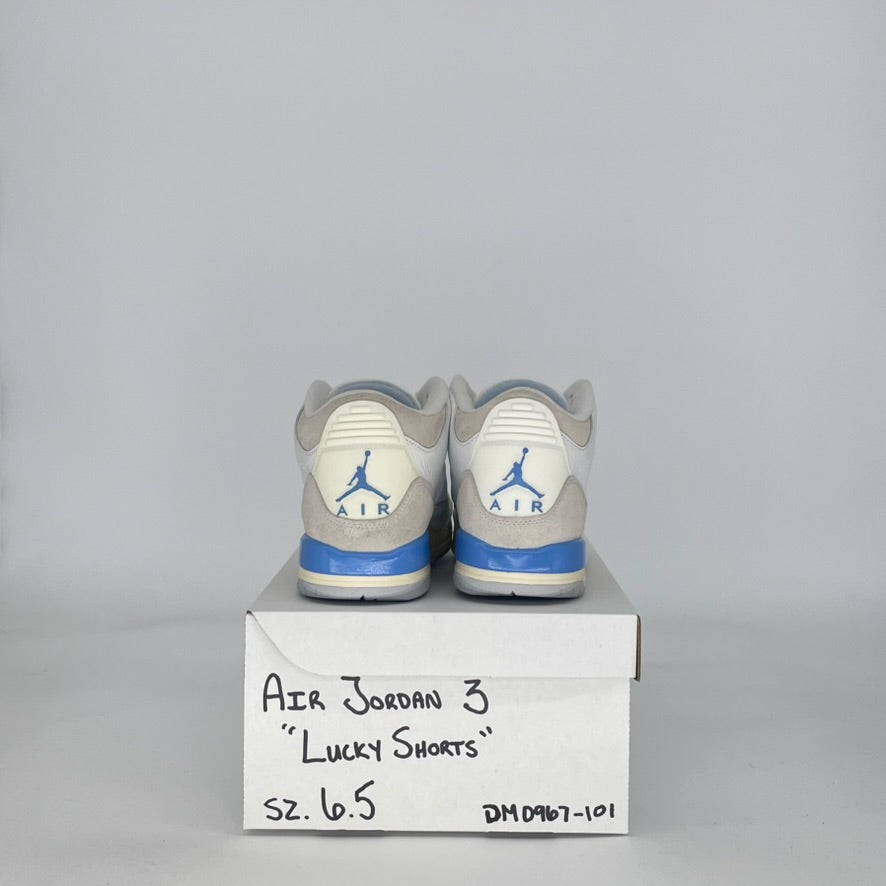 AIR JORDAN 3 LUCKY SHORTS DM0967-101 SIZE 6.5/8W GS