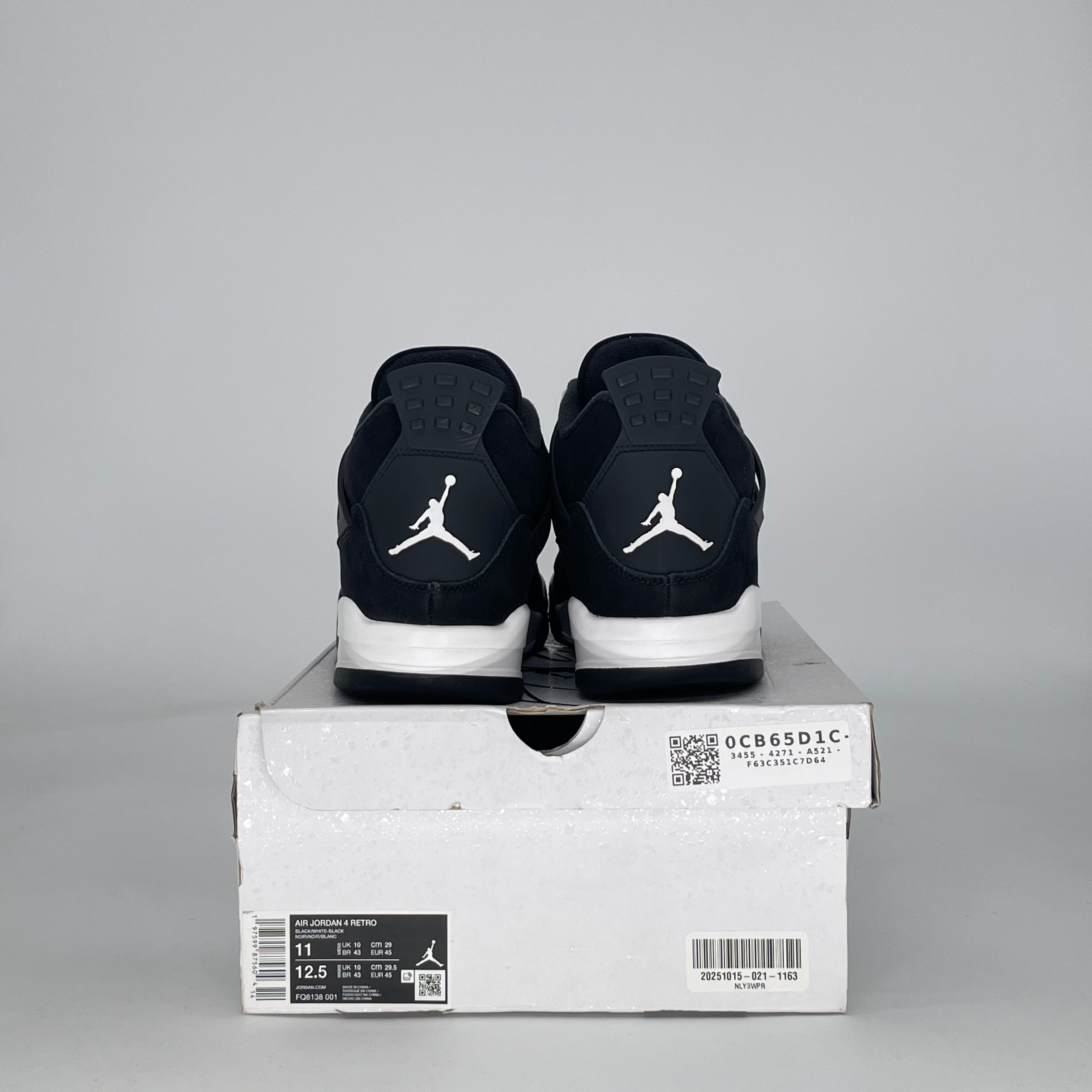 AIR JORDAN 4 WHITE THUNDER FQ8138-001 SIZE 11/12.5W