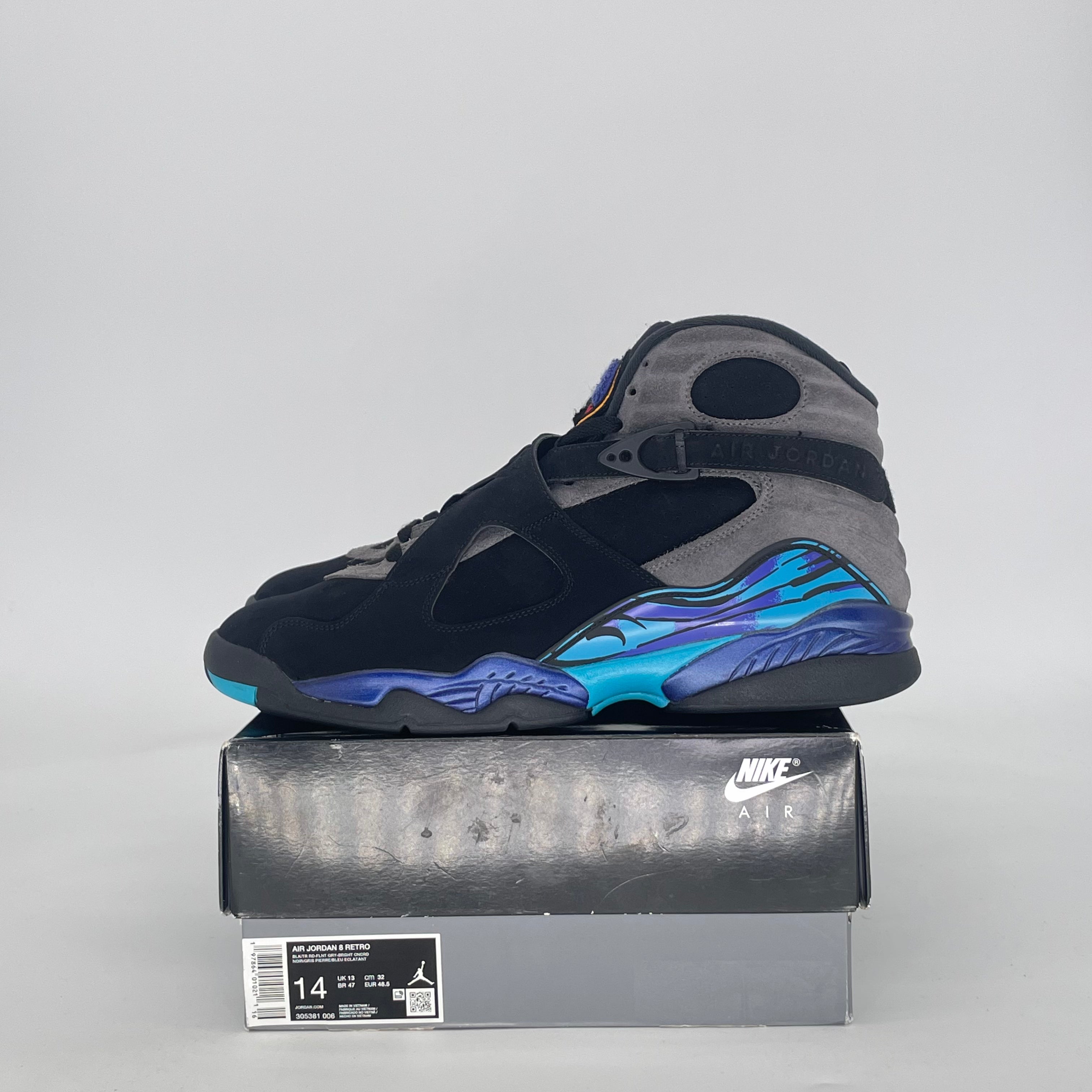 AIR JORDAN 8 AQUA 305381-006 SIZE 14/15.5W
