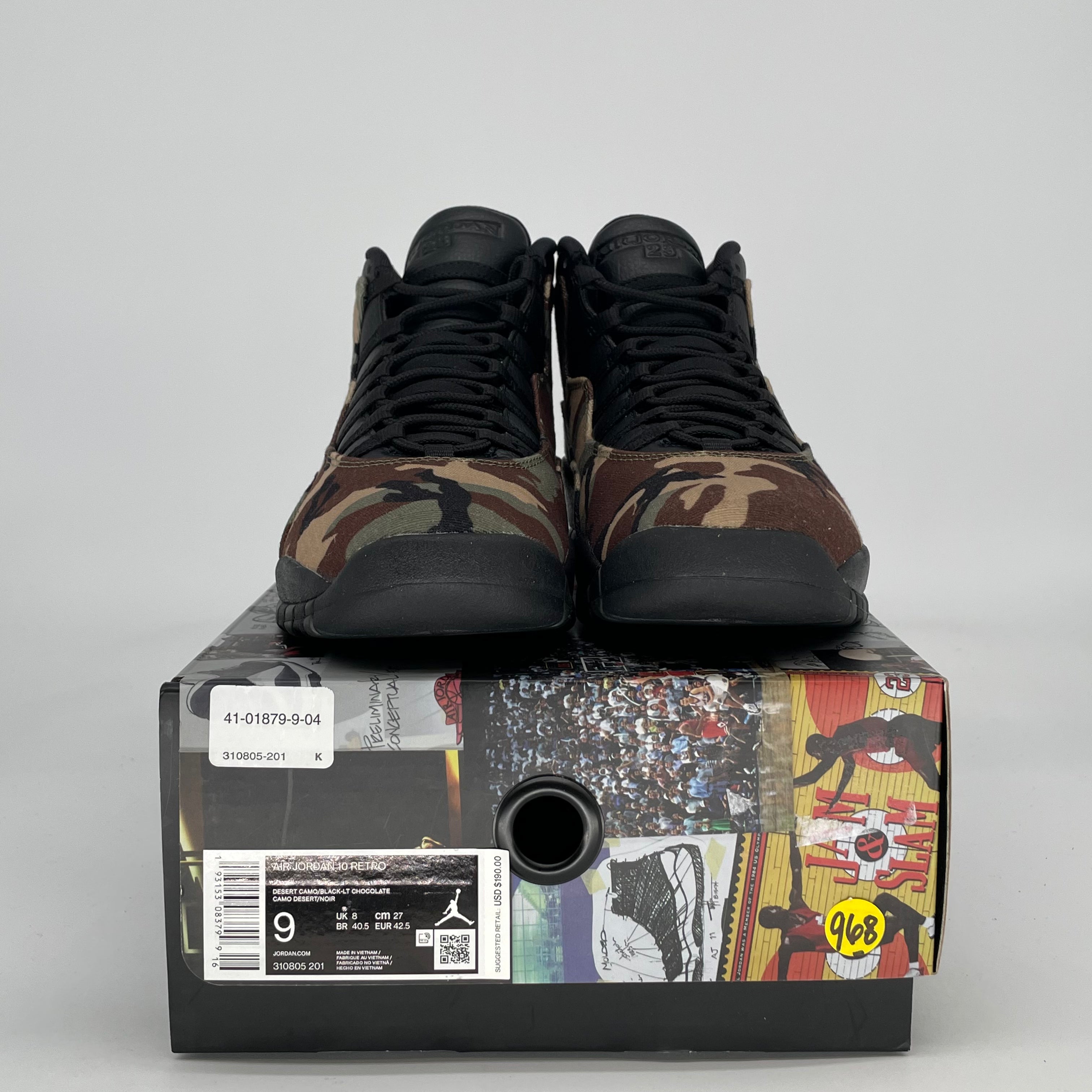 AIR JORDAN 10 WOODLAND CAMO 310805-201 SIZE 9/10.5W