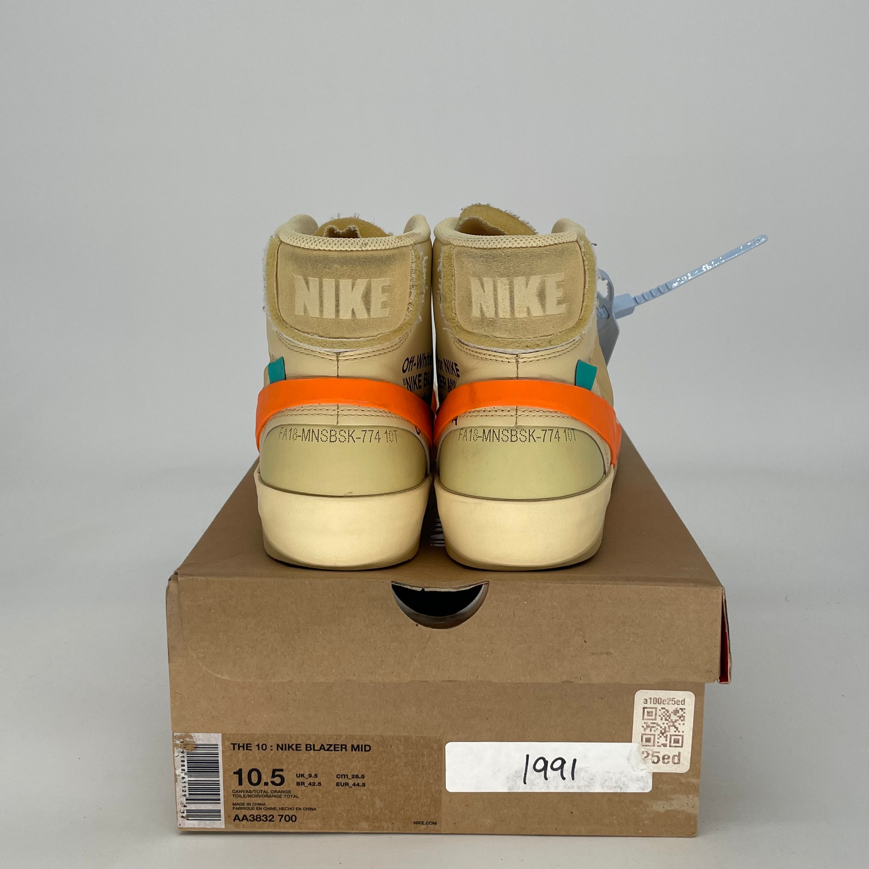 OFF-WHITE X NIKE BLAZER MID ALL HALLOW'S EVE AA3832-700 SIZE 10.5/12W