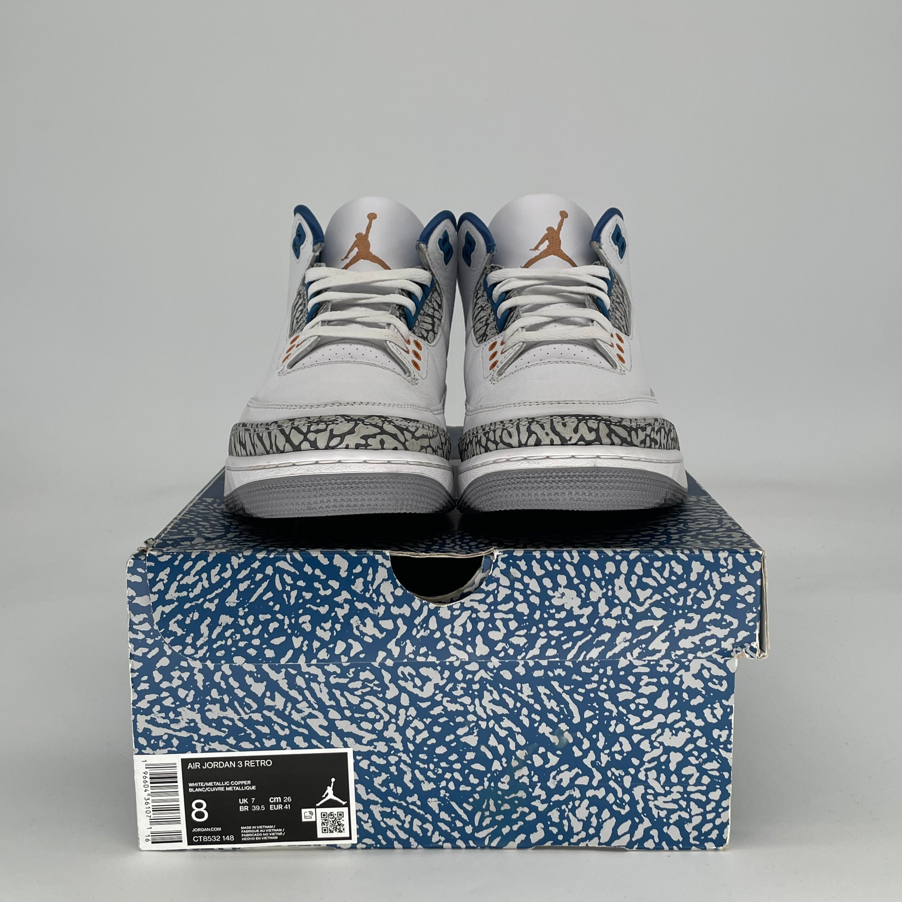 AIR JORDAN 3 WIZARDS CT8532-148 SIZE 8/9.5W