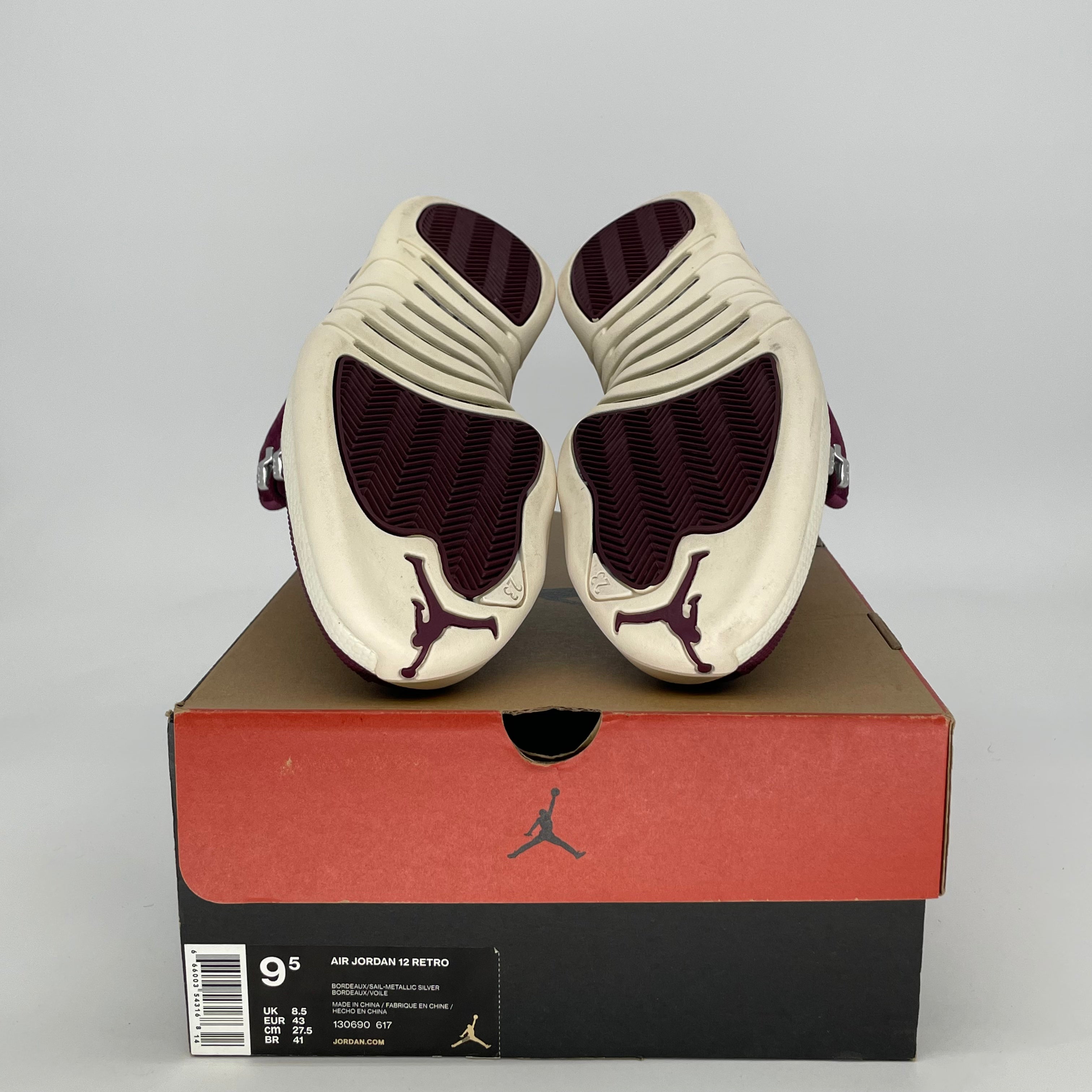 AIR JORDAN 12 BORDEAUX 130690-617 SIZE 9.5/11W