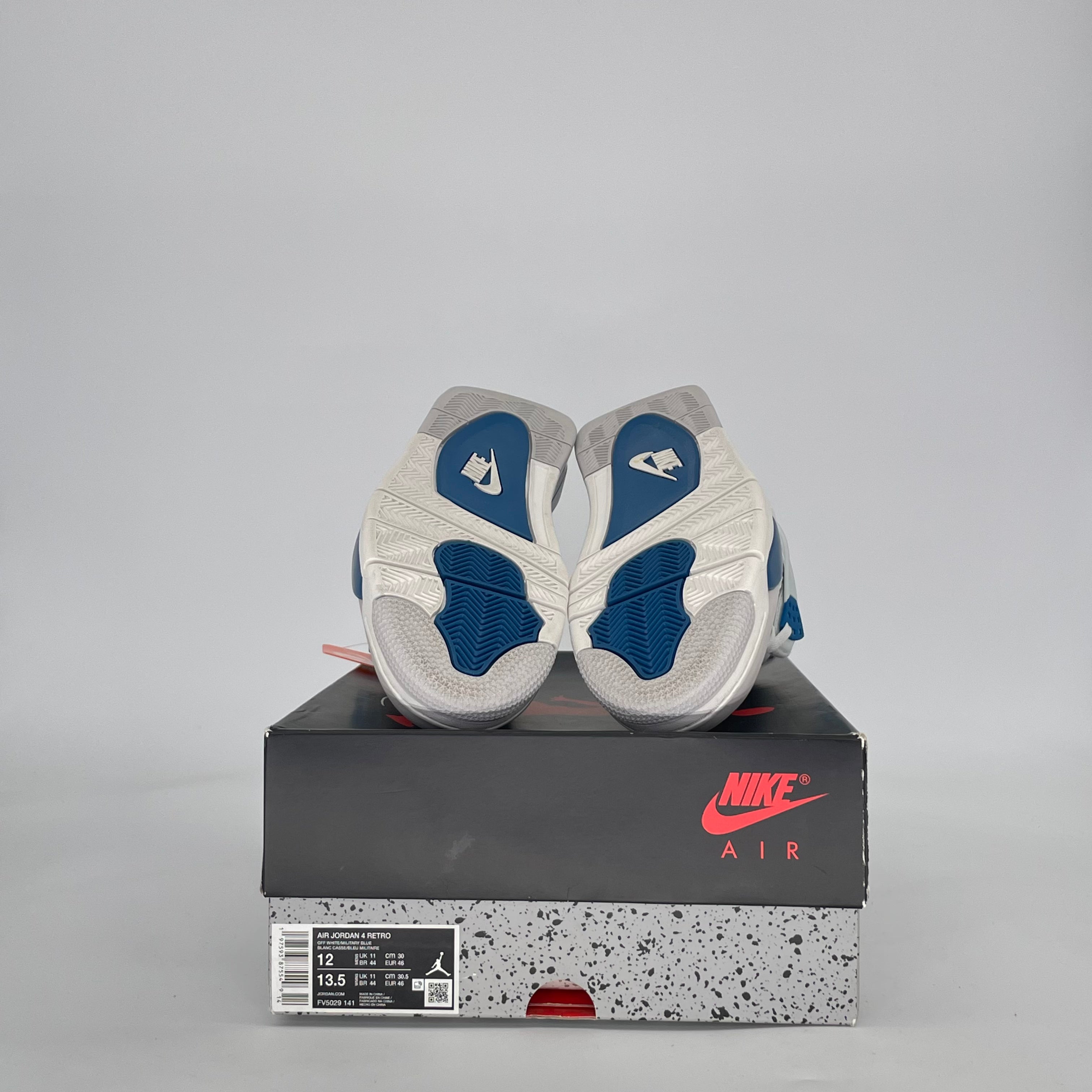 AIR JORDAN 4 MILITARY BLUE FV5029-141 SIZE 12/13.5W